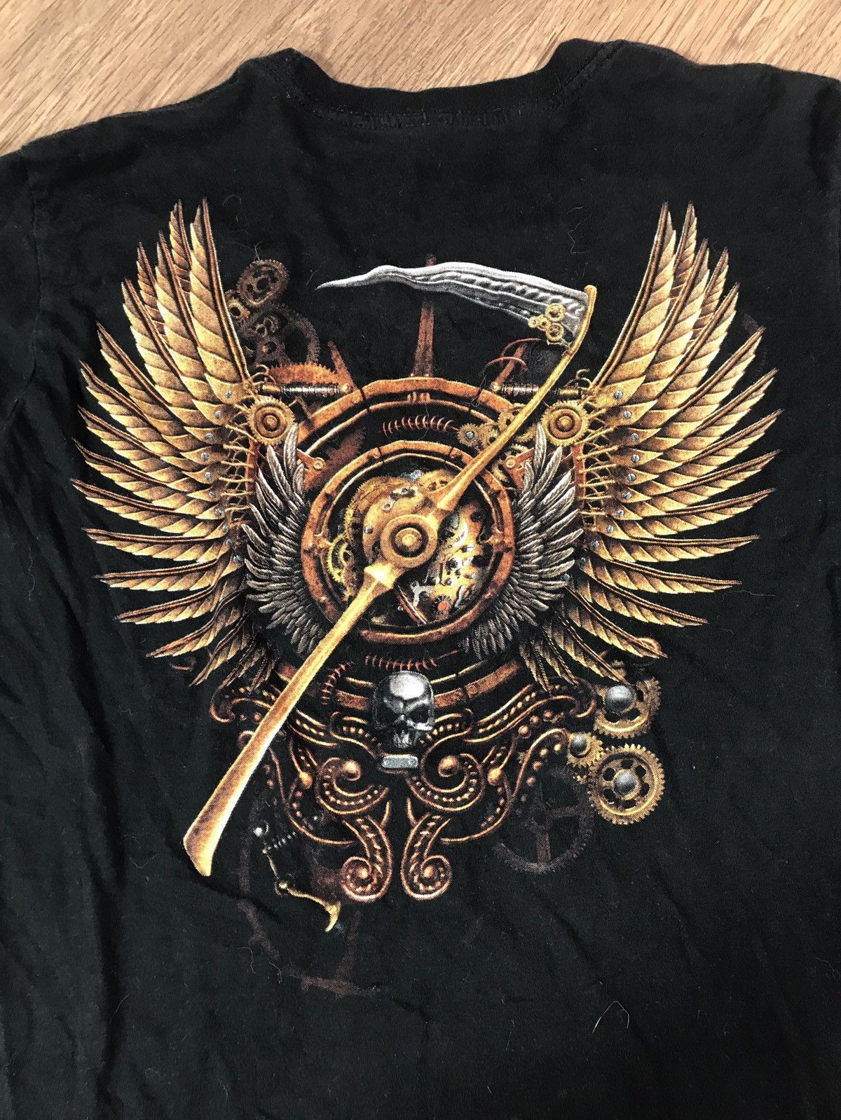 Japanese Brand × Vintage Y2K Spiral Opium Skull Punk Gothic Long Sleeve Tee Size US M / EU 48-50 / 2 - 12 Thumbnail