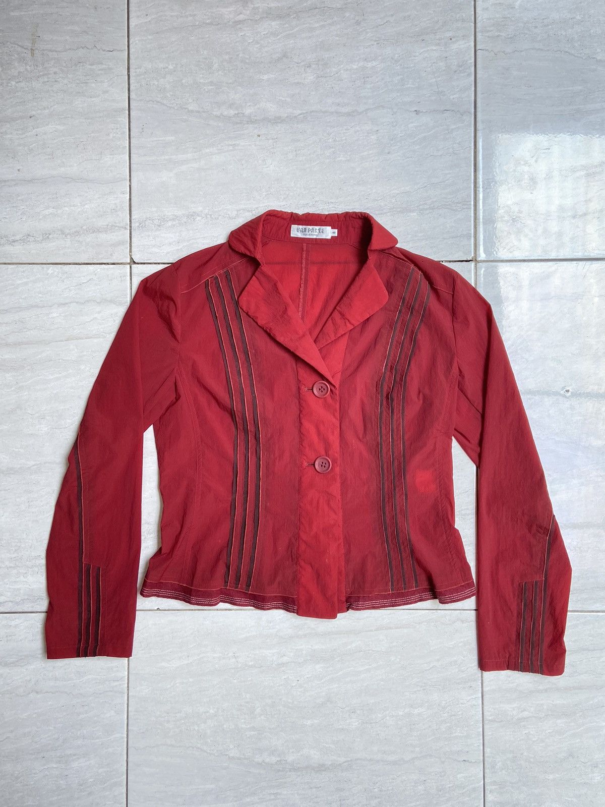 image of Yohji Yamamoto Una Parte Red Blazer, Men's (Size Medium)
