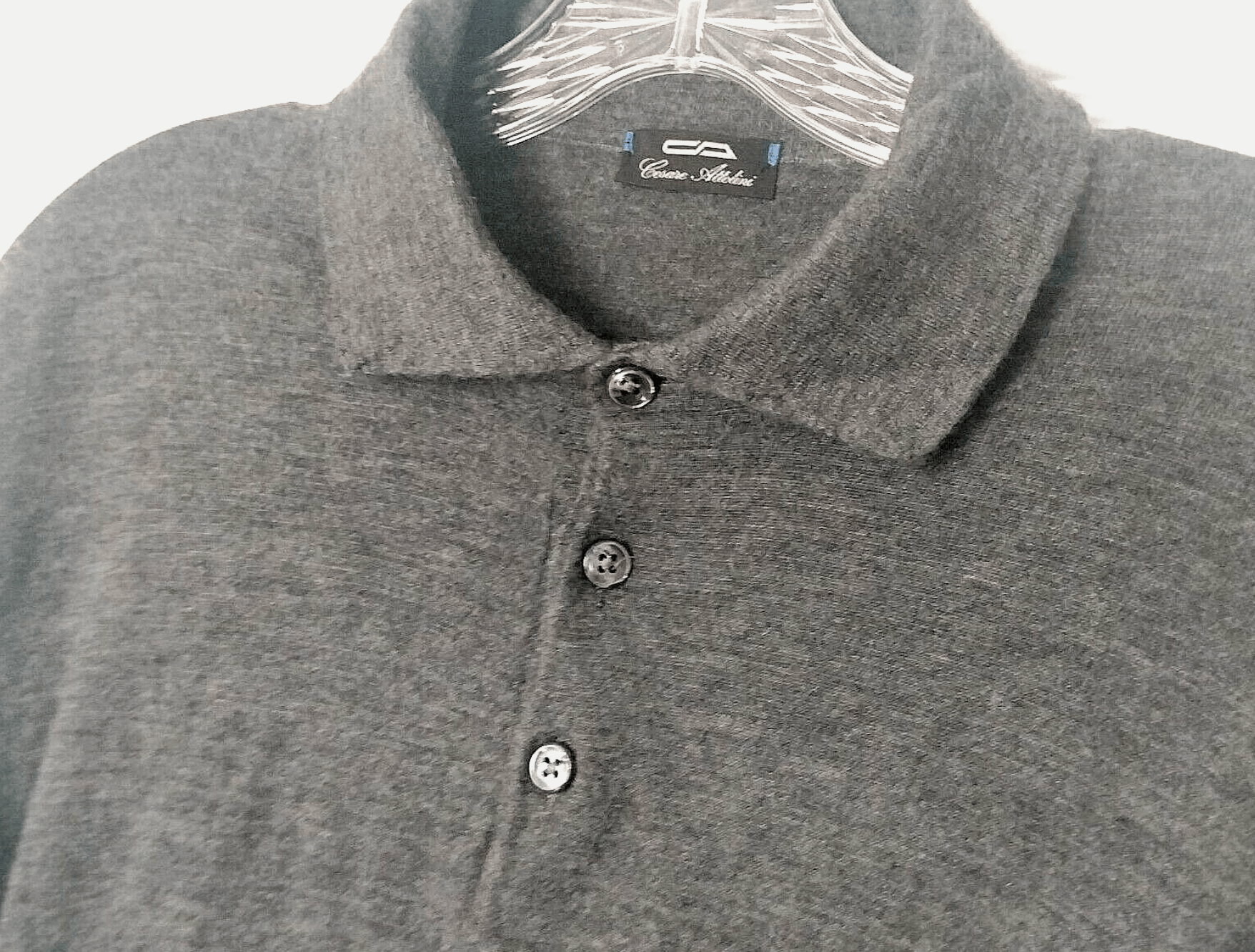 Cesare Attolini Cesare Attolini 100% Cashmere Polo Sweater Shirt Gray 54 Size US L / EU 52-54 / 3 - 3 Thumbnail