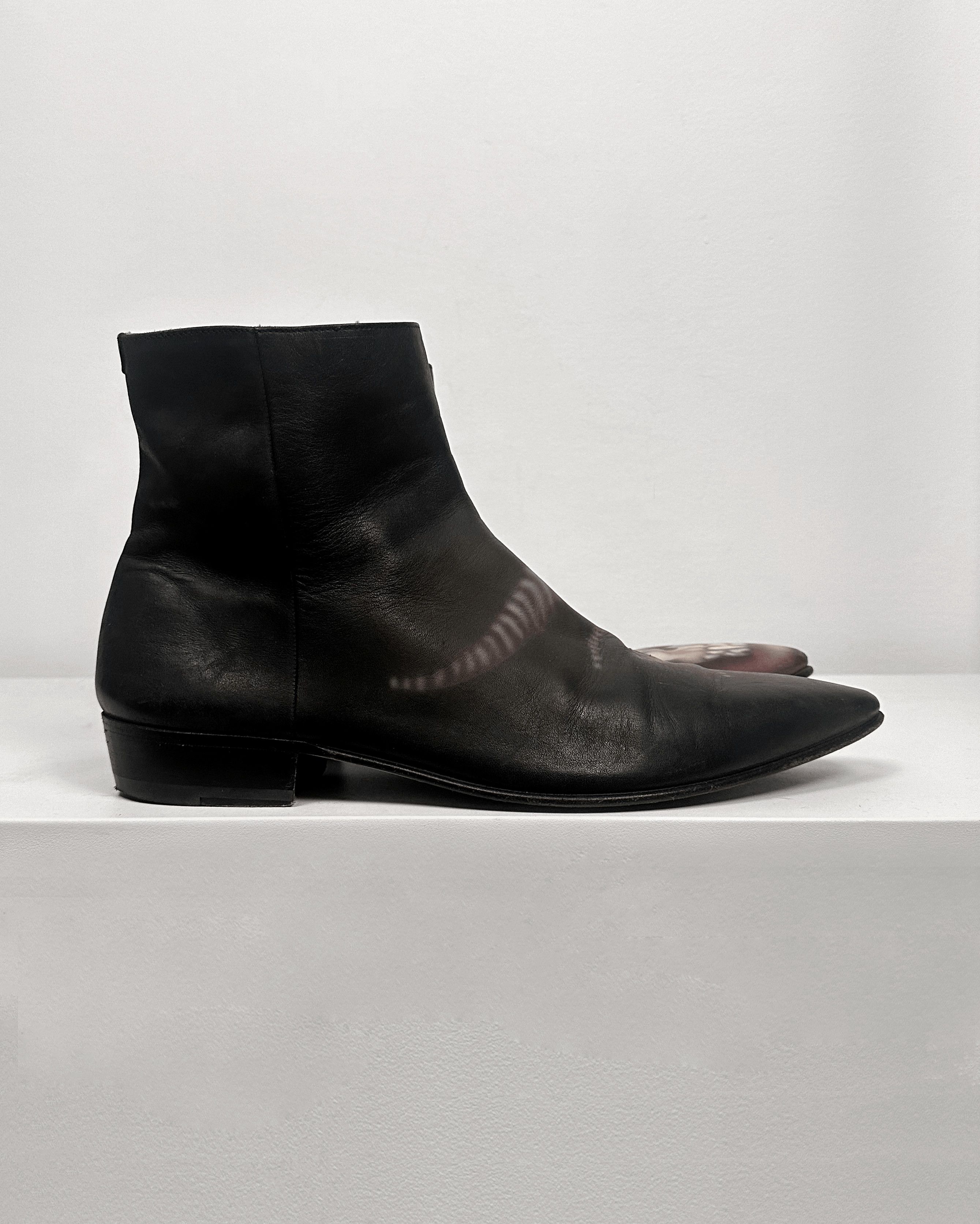 Maison Margiela Maison Martin Margiela Skull Hand-Painted Boots Size US 12.5 / EU 45-46 - 3 Thumbnail