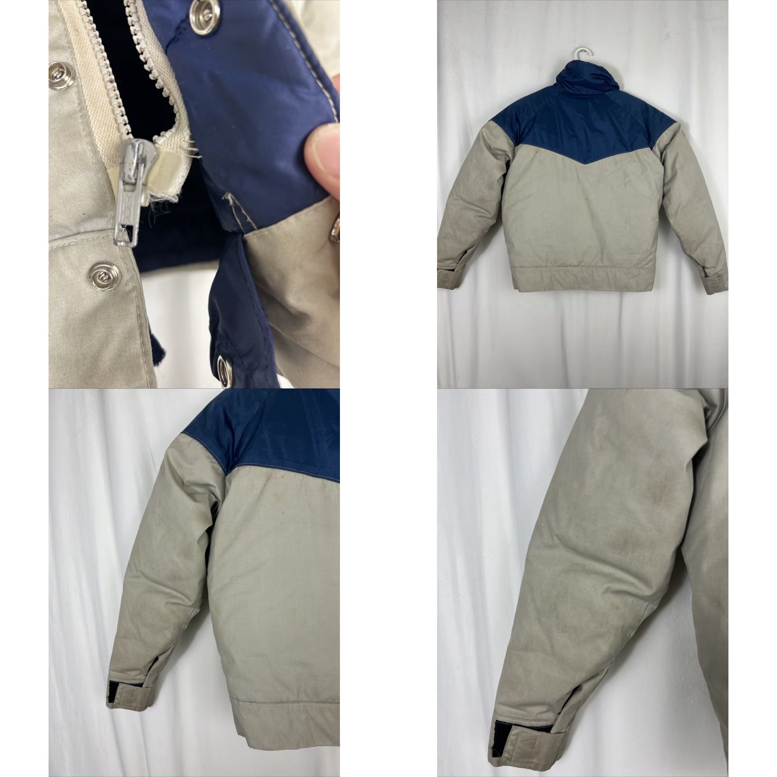 Vintage VINTAGE 1st Down Jacket Full Zip Down Polyester Blue Gray Medium M Mens Stains 70s Utah Size US M / EU 48-50 / 2 - 10 Thumbnail