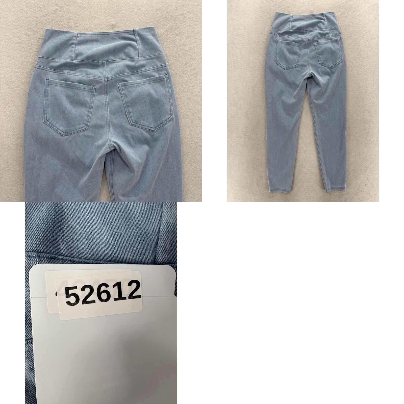 Vintage Halara Jeans Jegging Womens M Blue Light Wash High Rise Stretch Denim Pants Pockets 25in Inseam Slim Cotton Polyester Spandex 28in Waist Womens Jeans Size 32" / US 10 / IT 46 - 8 Thumbnail