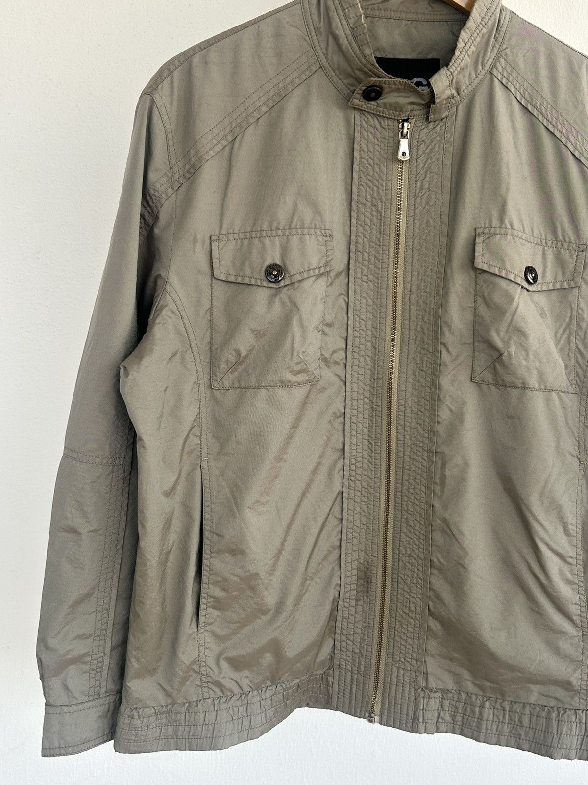 Dolce & Gabbana D&Gababna Vintage Nylon Distress Olive Jacket Size US L / EU 52-54 / 3 - 3 Thumbnail