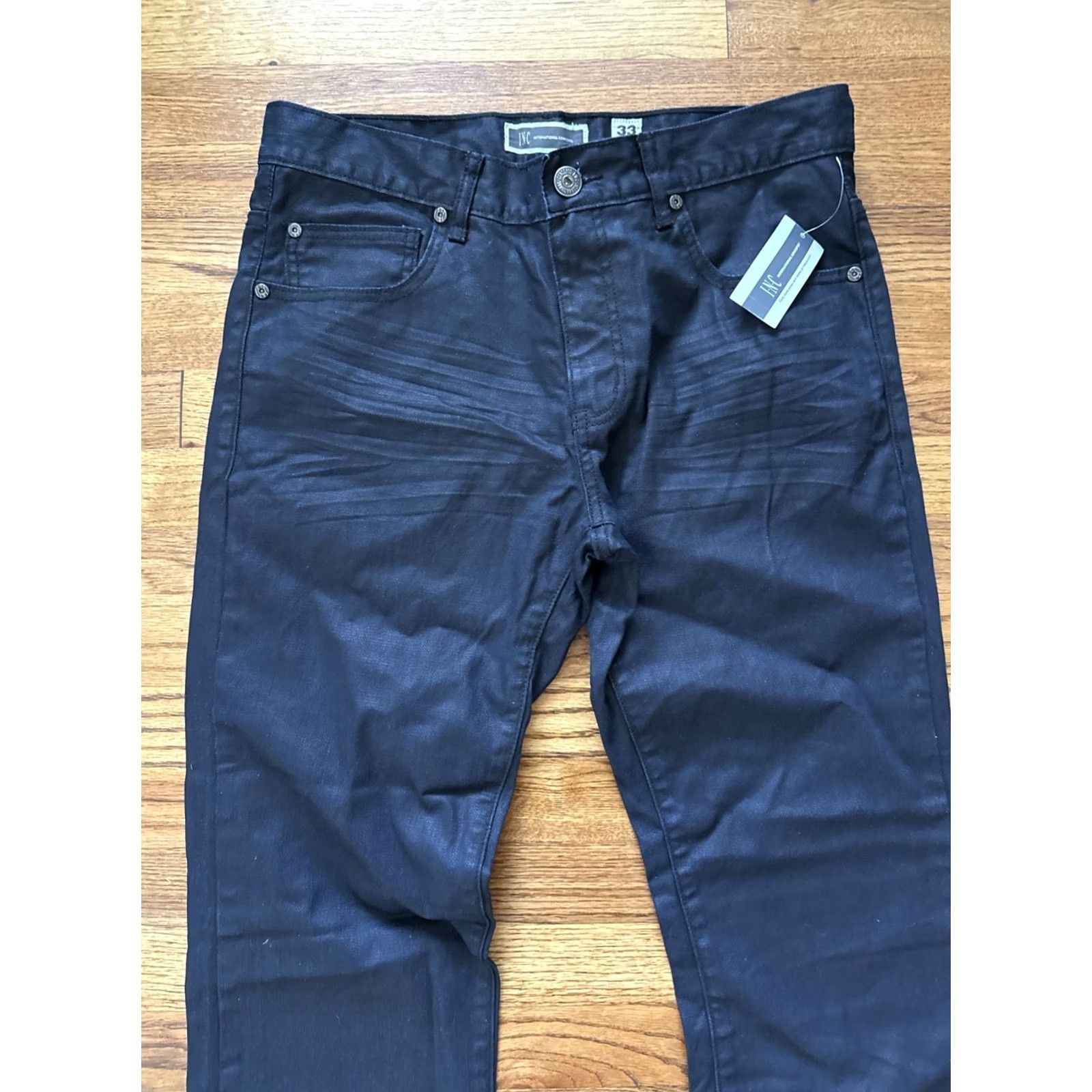 Vintage INC Berlin Slim Straight Jeans 33/30 Black Men Regular Slim NWT C26 Size US 33 - 4 Thumbnail