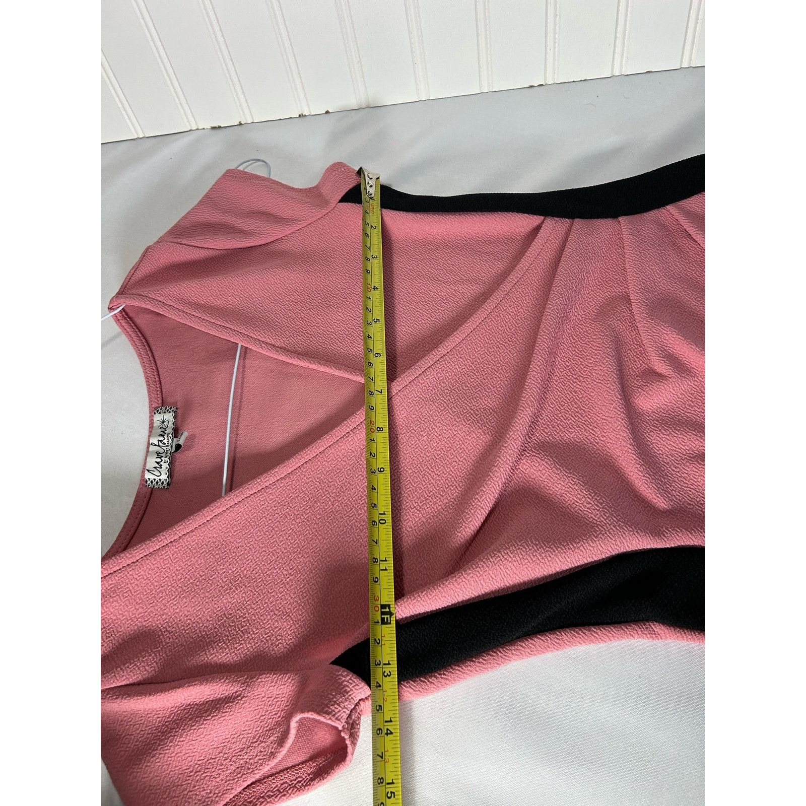 Other Gorgeous Bodycon Knee Length Pink Dress with Black Size S Size S / US 4 / IT 40 - 6 Thumbnail
