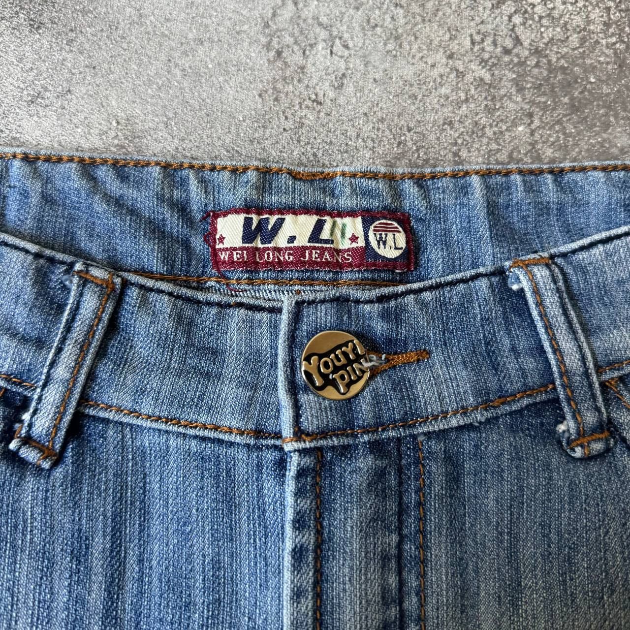 20471120 × Hysteric Glamour Opium Y2K Super Sexy Zip Details Denim Mini Shorts Size 29" - 7 Thumbnail