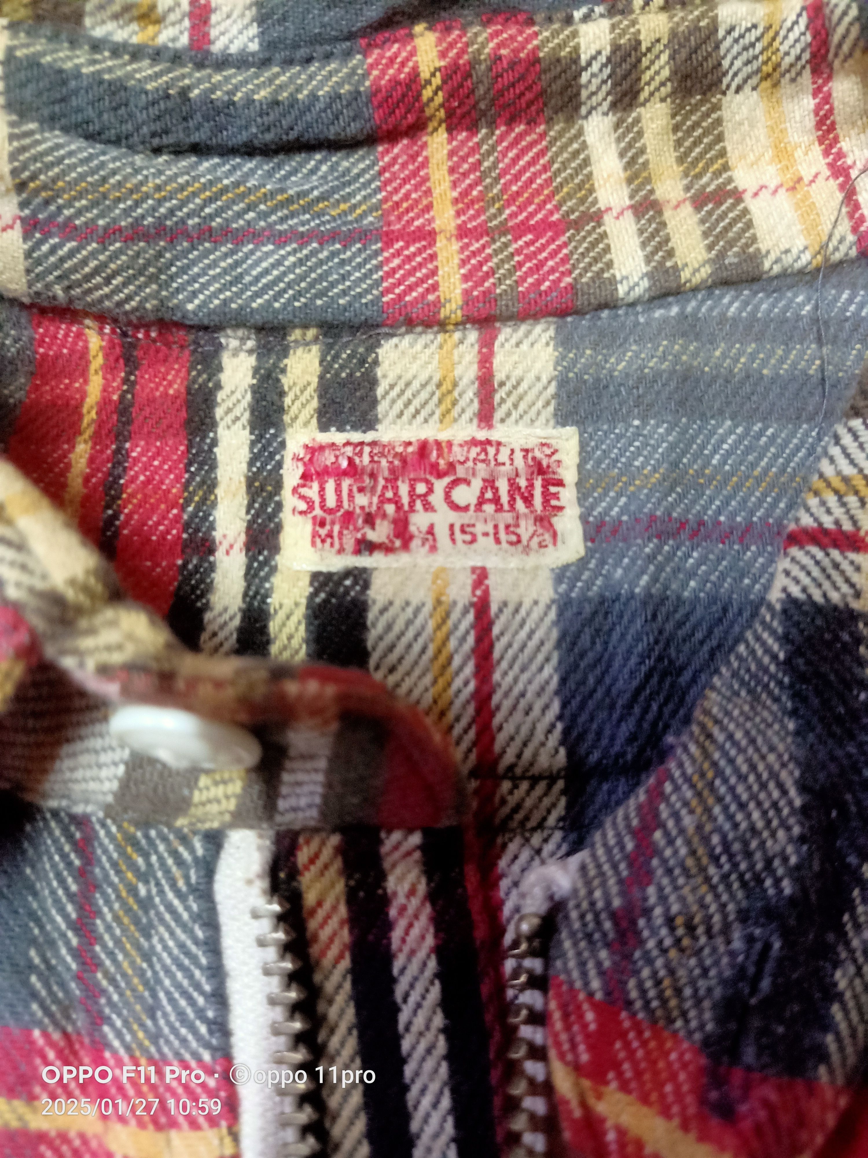 Japanese Brand × Sugar Cane × Vintage SugarCane Vintage Flanel HaflZipper Heavyduty Size US L / EU 52-54 / 3 - 7 Thumbnail