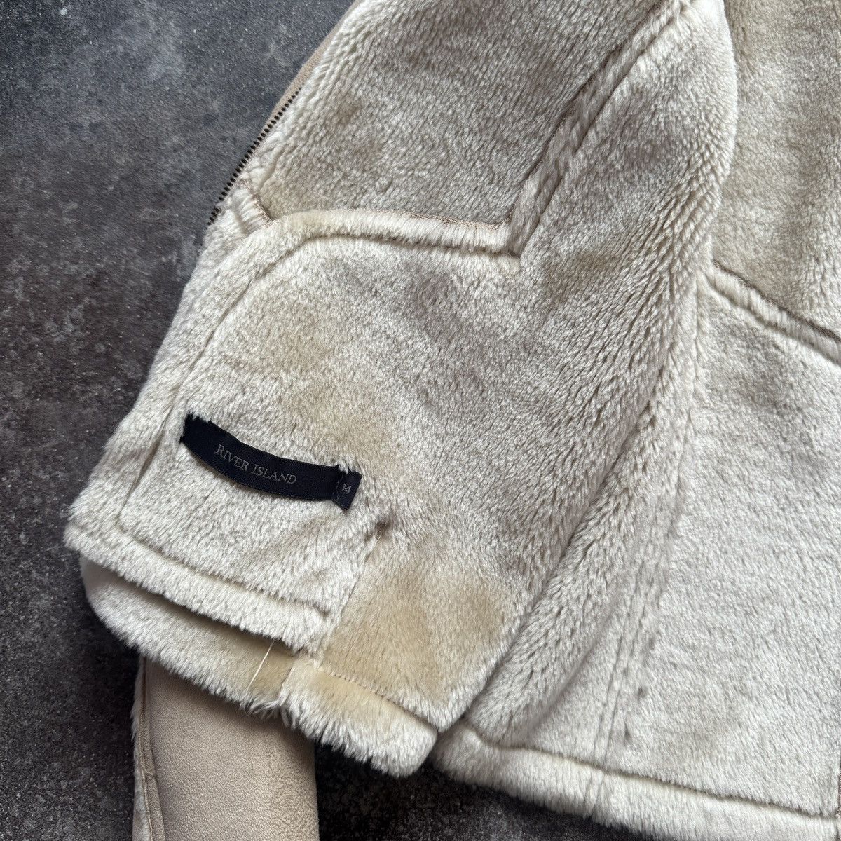 River Island River Island Y2K Faux Fur Sheepskin/Shearling Style Jacket Size L / US 10 / IT 46 - 9 Thumbnail