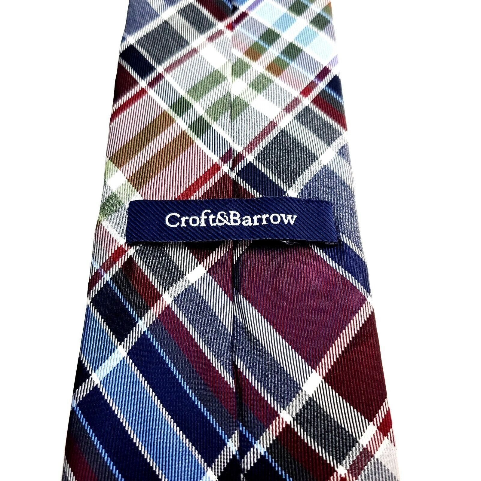 Croft & Barrow Croft & Barrow Multi Colored Silk Tie Woven Tartan Size ONE SIZE - 4 Thumbnail