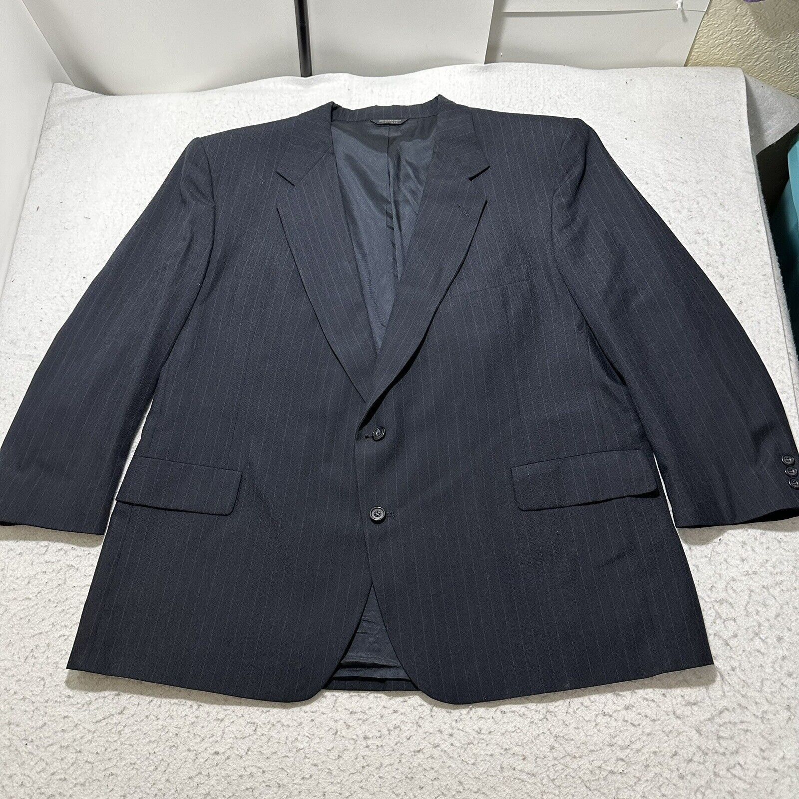 Other Vintage Kuppenheimer 50R Blue Pinstripe Suit Jacket Blazer Size 50R - 1 Thumbnail