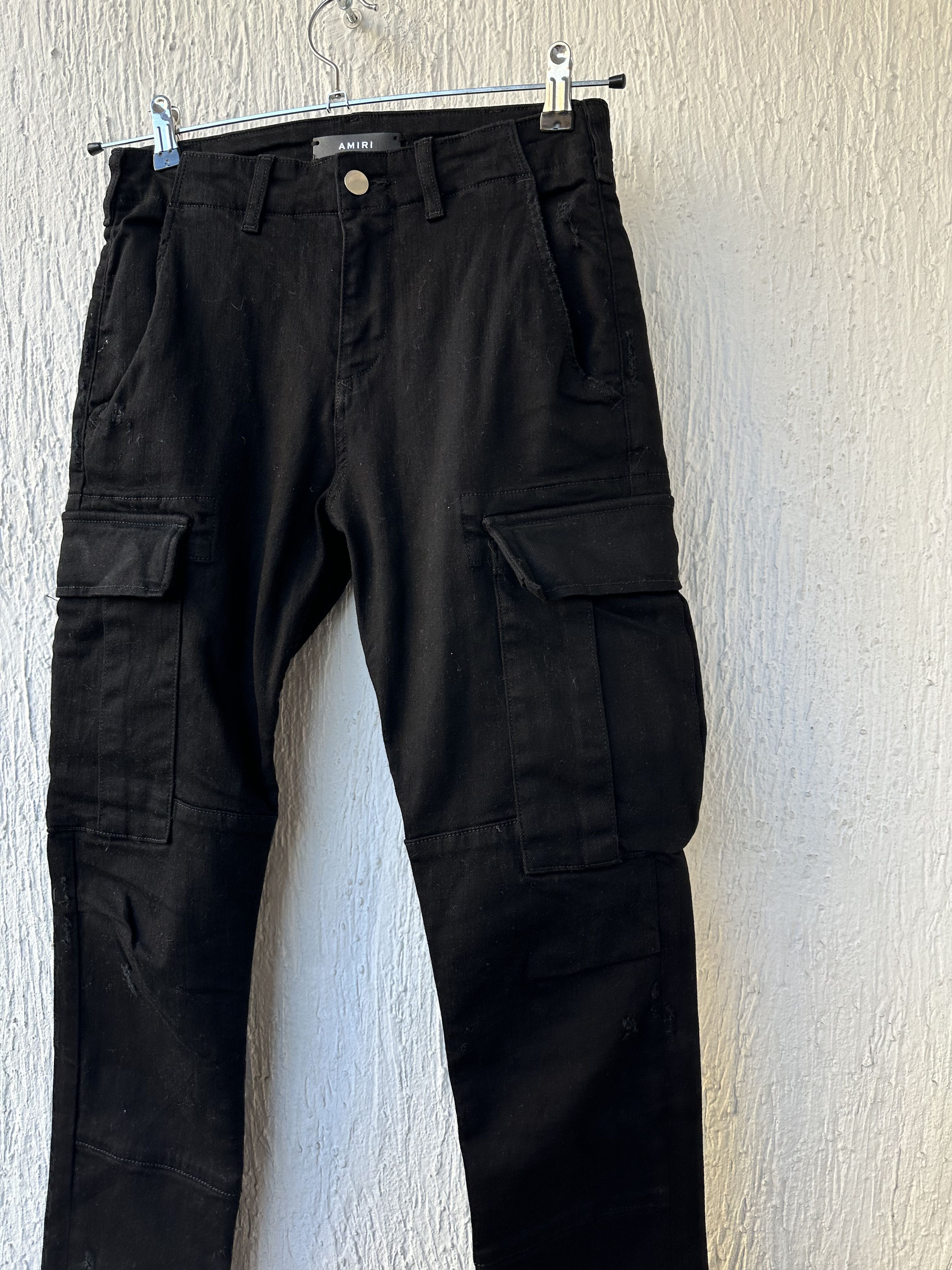 Amiri black cargo jeans Size US 26 / EU 42 - 1 Thumbnail