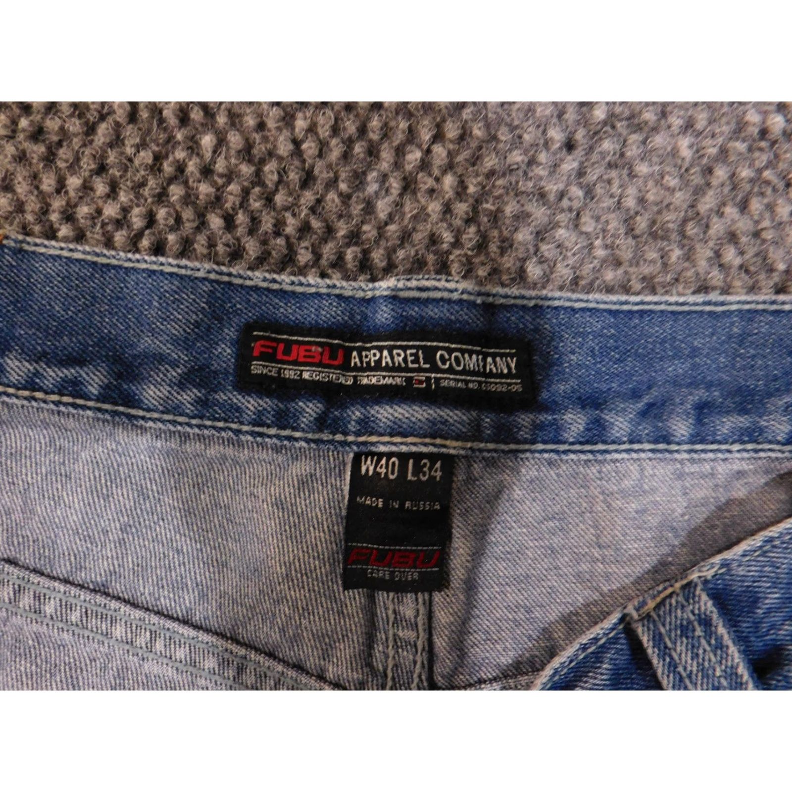 Fubu VINTAGE FUBU Jeans Mens 40x34 Blue Denim Carpenter Pants Baggy Hip Hop Pockets Y2K Style Mens Size US 40 / EU 56 - 4 Thumbnail