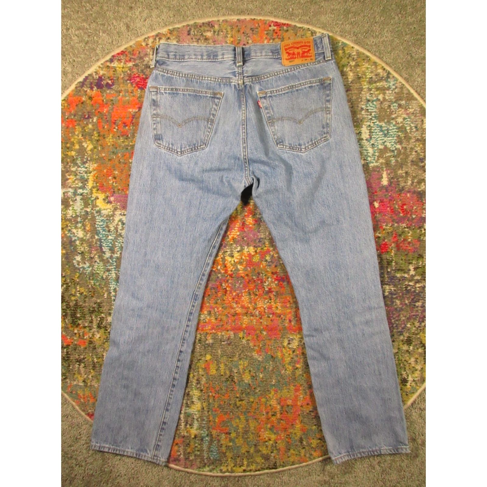 Levi's VINTAGE Levi's 501 Jeans 34x32 501 Original Fit Denim Pants Mens Blue Cotton Button Fly Straight 5-Pocket Americana USA 34 Mens Size US 34 / EU 50 - 2 Thumbnail
