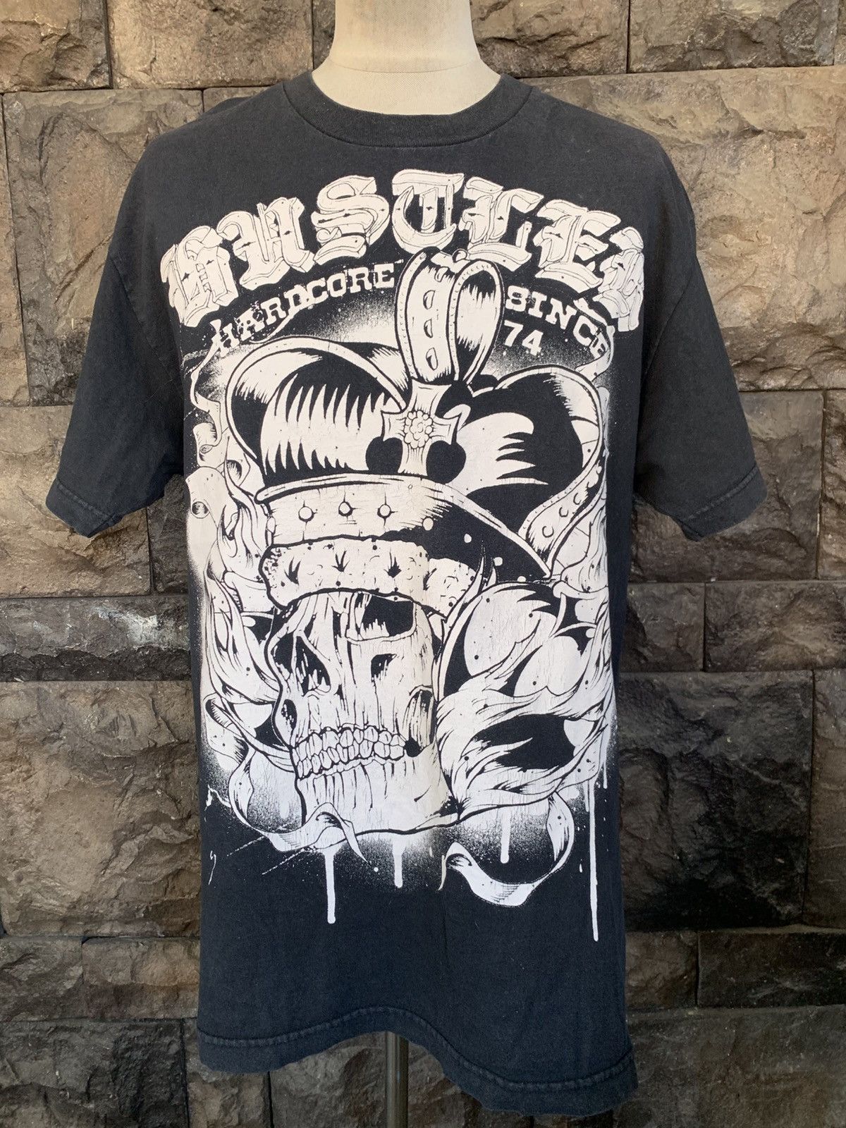 Vintage Vintage Hustler Hardcore Since 74 T shirt Size US L / EU 52-54 / 3 - 1 Thumbnail