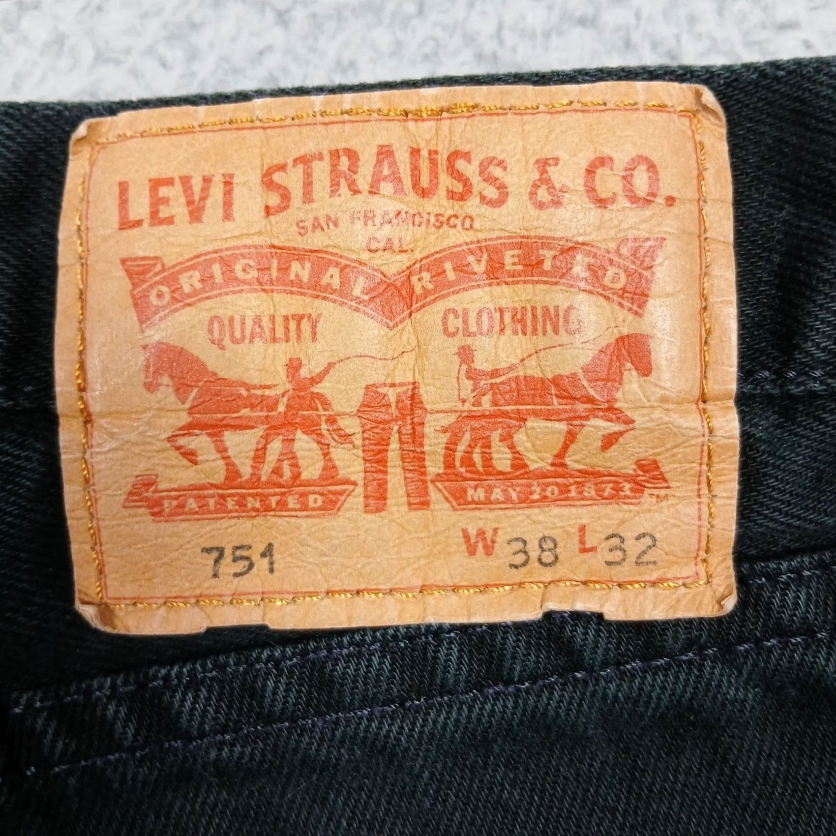Levi's Levi's 751 Jeans Men's Black Straight Leg Denim Pants 38x32 Size US 38 / EU 54 - 4 Thumbnail