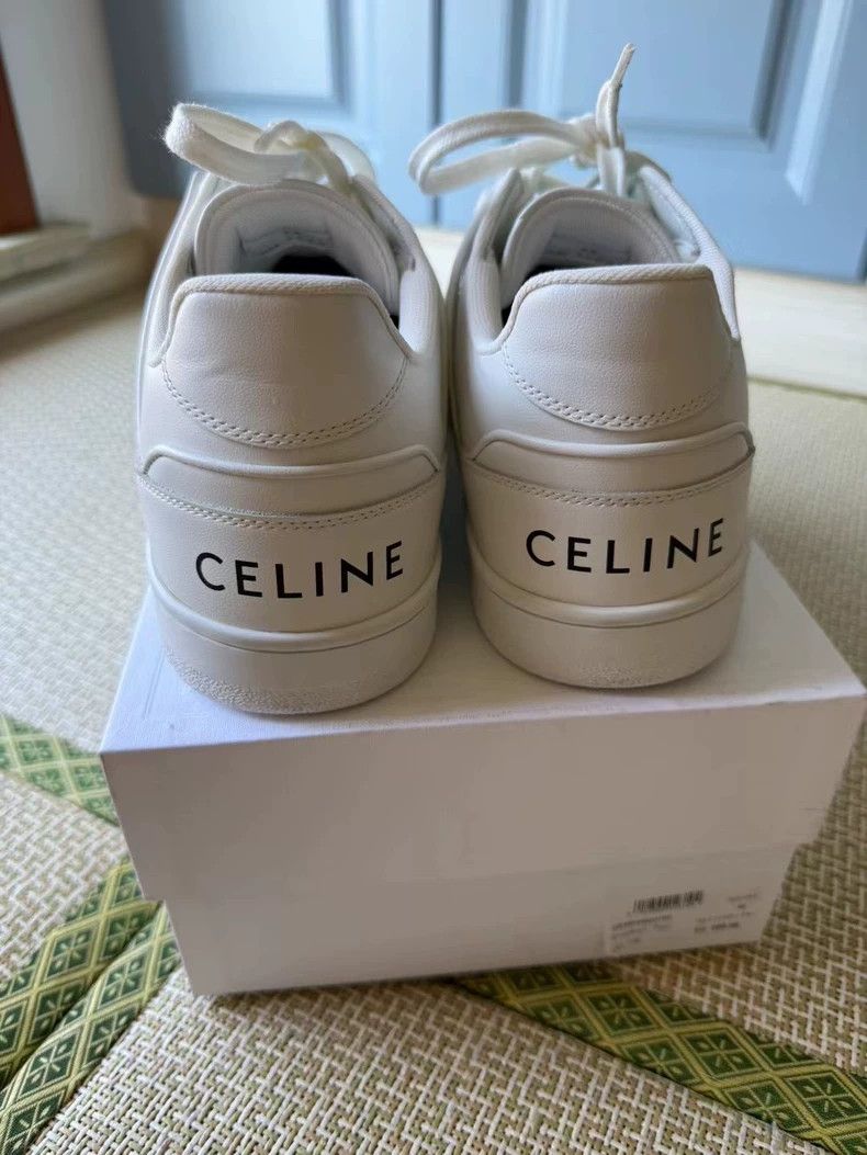 Celine CELINE Letter LOGO small white shoes Size US 12 / EU 45 - 4 Thumbnail