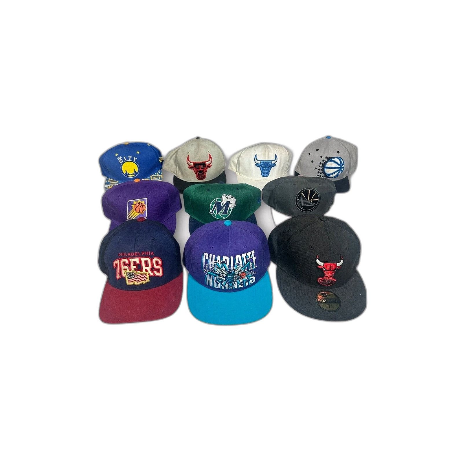 Mitchell & Ness Lot of 10 NBA Snapback Hats Sports Caps Mitchell & Ness Rese Size ONE SIZE - 1 Thumbnail