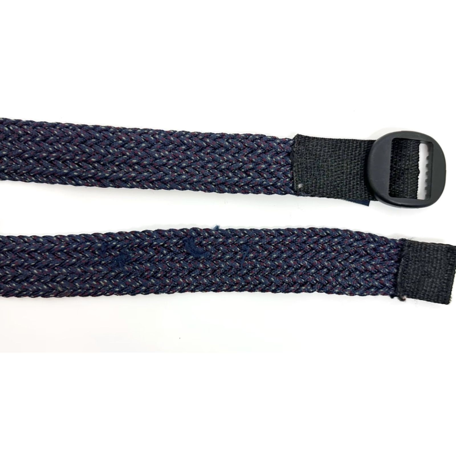 Vintage Hiking Belt Mens 38 Braided Nylon Web Belt Navy Blue Plastic Buckle Outdoors Belt Size 38 - 5 Thumbnail