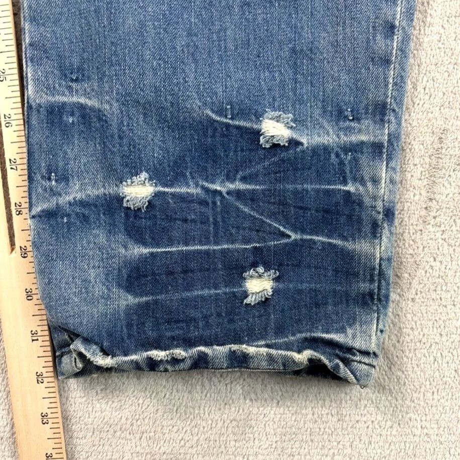Armani Exchange VINTAGE Armani Exchange Jeans Mens Blue Wash Denim 34x32 Distressed Size US 34 / EU 50 - 7 Thumbnail