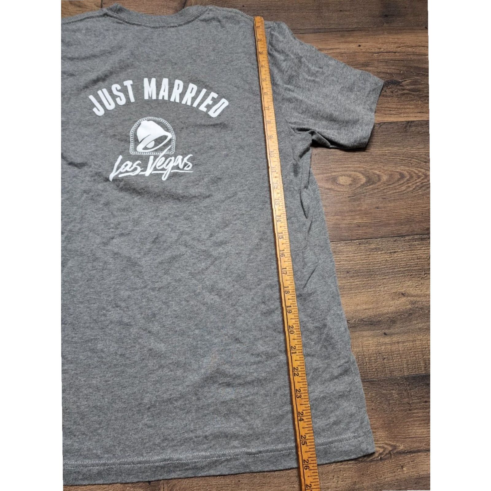 Bell Taco Bell Mr. Wedding T Shirt Mens L Gray Short Sleeve Tee Double Sided Las Vegas Just Married Limited Edition Anniversary Size US L / EU 52-54 / 3 - 3 Thumbnail