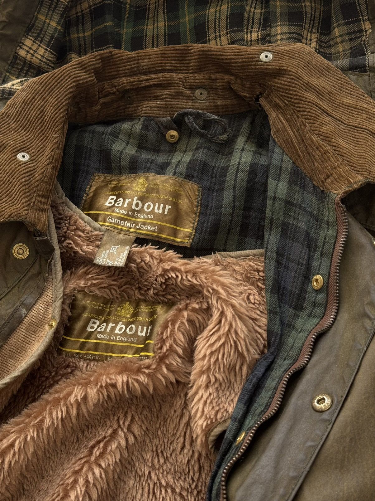 Barbour 1970s Vintage Barbour Gamefair Waxed Khaki Jacket With Lined Size US M / EU 48-50 / 2 - 7 Thumbnail