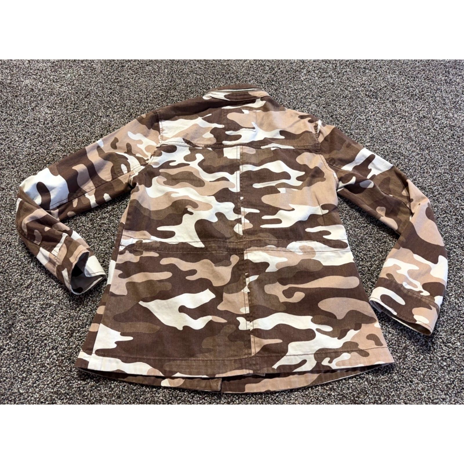 Vintage Love Tree Womens Jacket Desert Camouflage Brown Full Zip M Size Brown Camouflage Women Jacket Full Zip Womens Size M Size M / US 6-8 / IT 42-44 - 2 Thumbnail