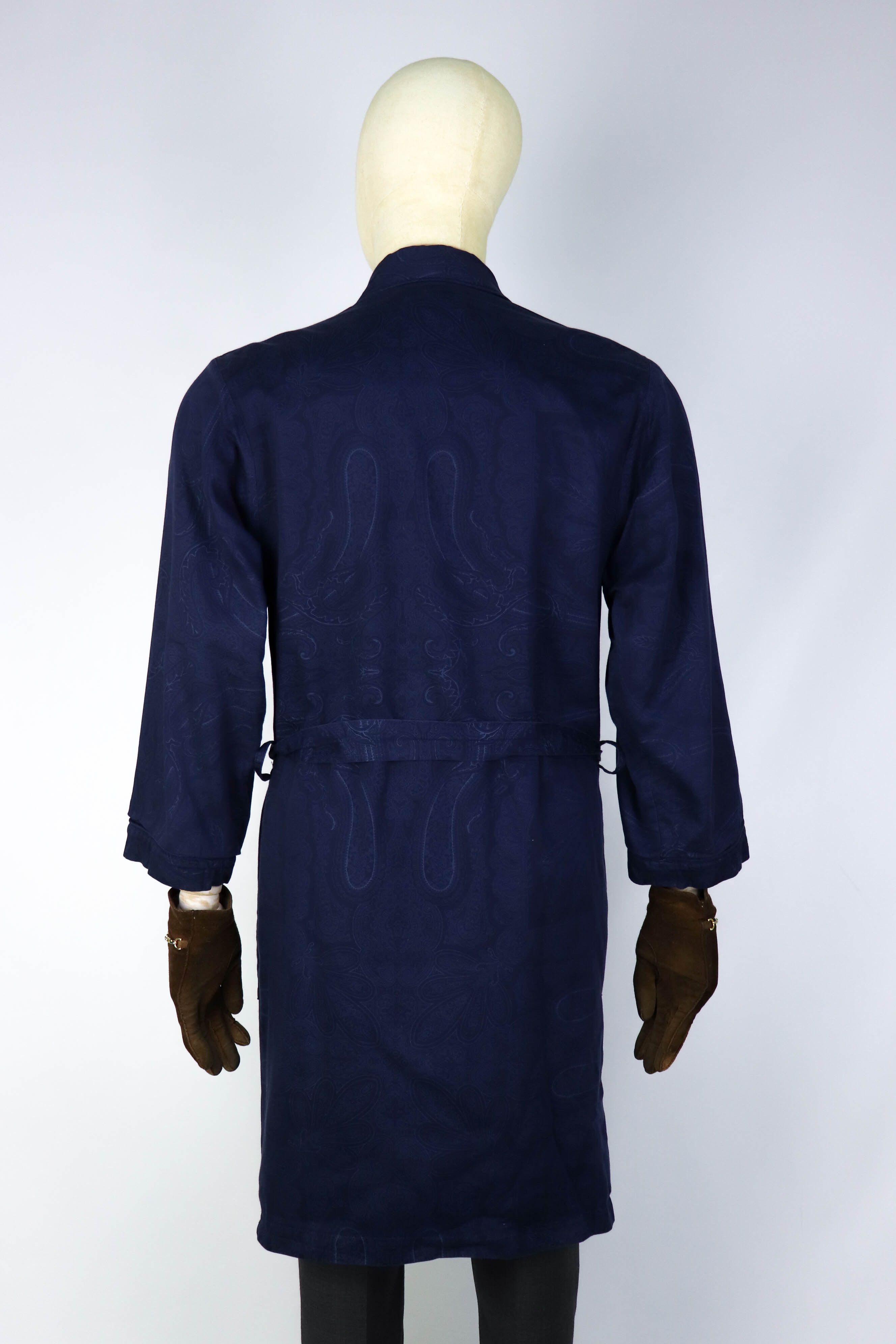 Polo Ralph Lauren Ralph Lauren Dark Blue Paisley Printed Graphics Bath Robe Size US M / EU 48-50 / 2 - 2 Thumbnail