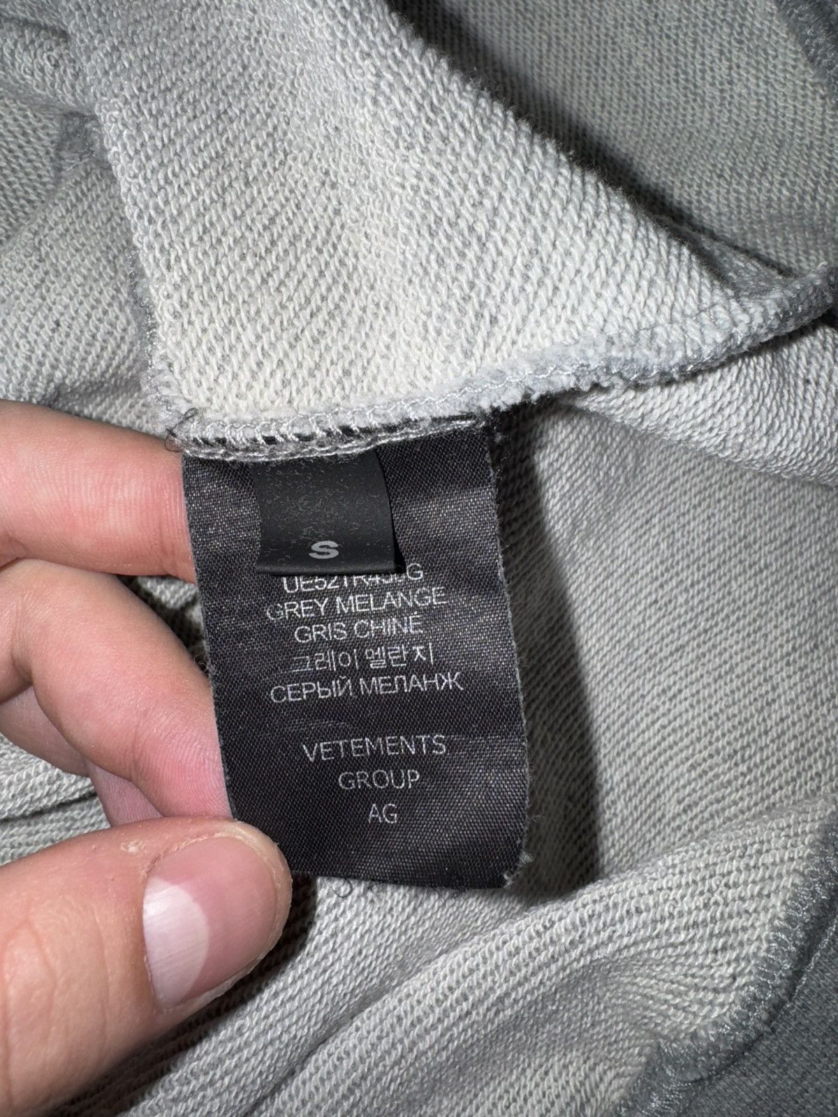 Vetements Vetements Grey „French Flag Hoodie“ Size US S / EU 44-46 / 1 - 5 Thumbnail