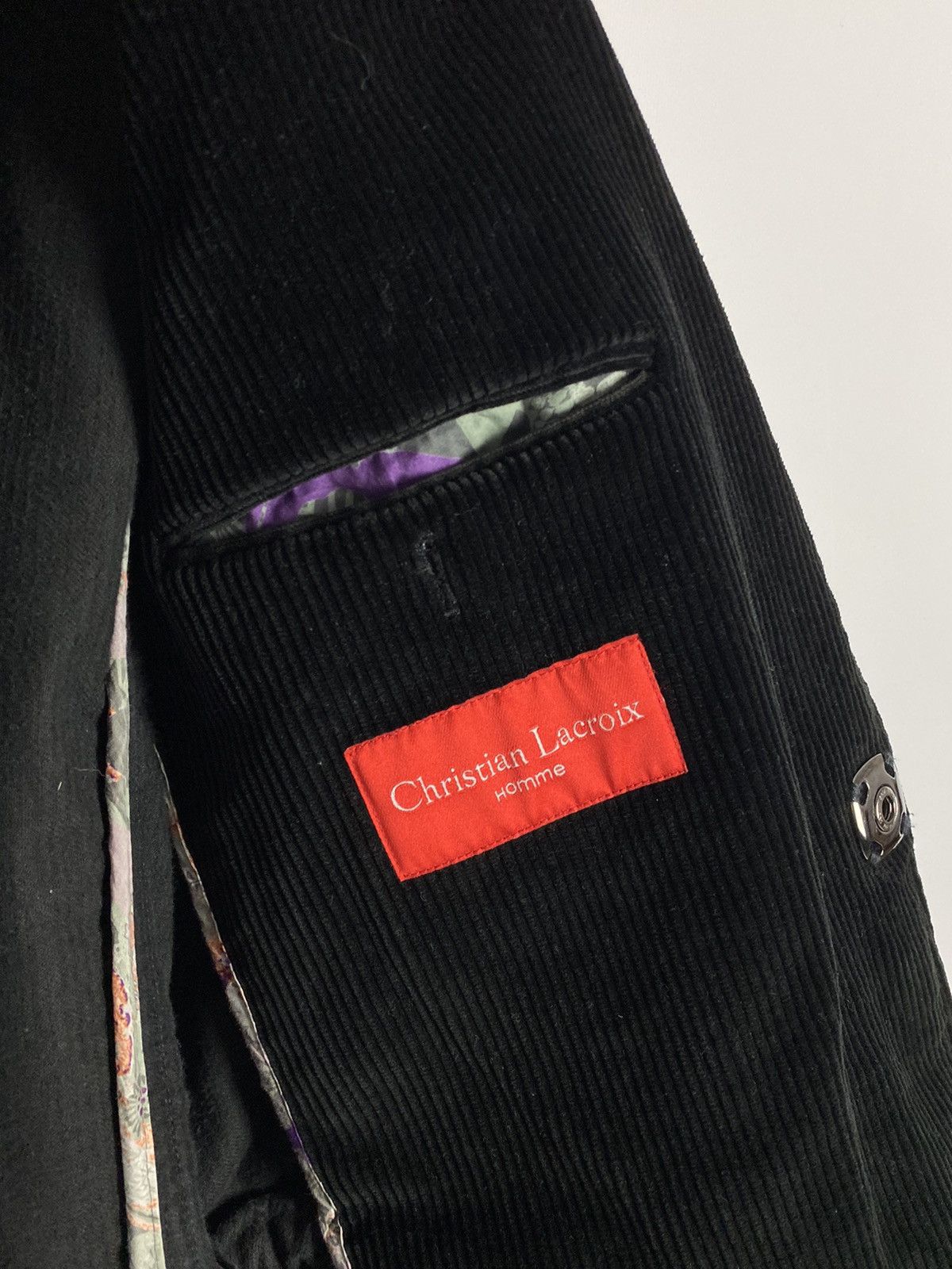 Christian Lacroix Christian Lacroix Homme Velvet Black Blazer Jacket Size 48R - 9 Thumbnail
