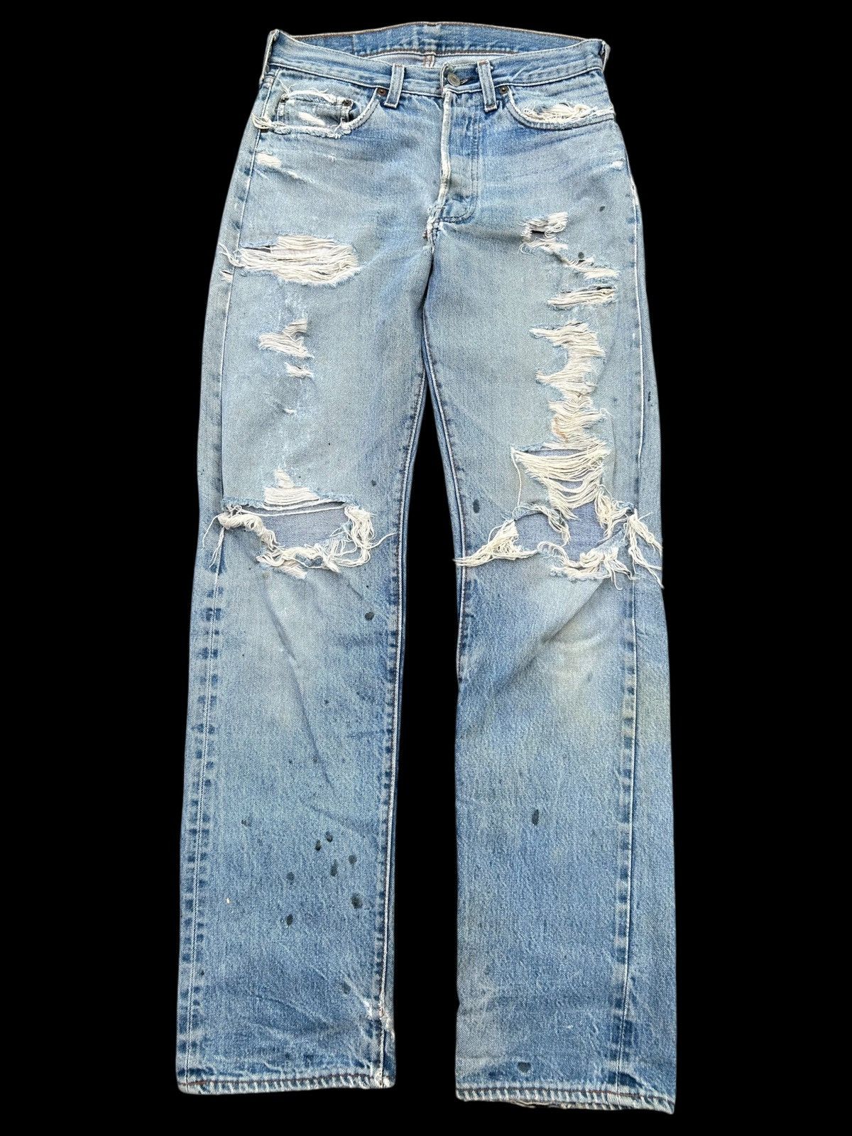 80's THRASHED Levis 524 Selvedge Grunge Punk Denim Jeans