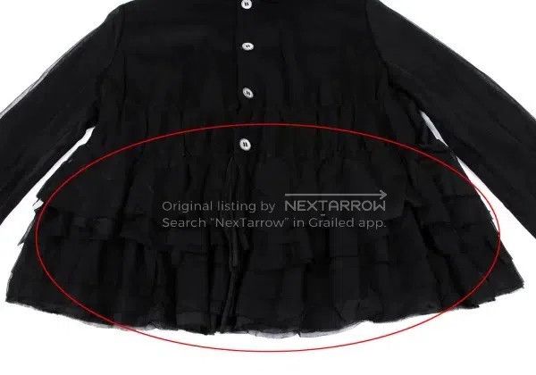 Comme des Garcons Comme Des Garcons Black vintage lace-edged blouse Size S / US 4 / IT 40 - 7 Thumbnail