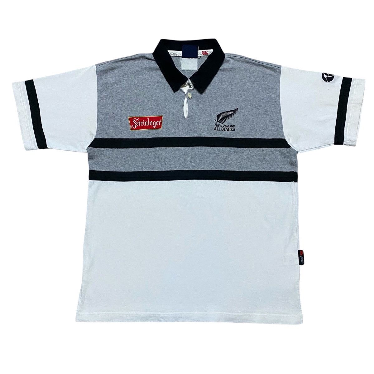 All Blacks × Canterbury of New Zealand × Vintage Rare‼️🔥Vintage Canterbury Steinlager Rugby Polo T-Shirt Size US M / EU 48-50 / 2 - 1 Thumbnail