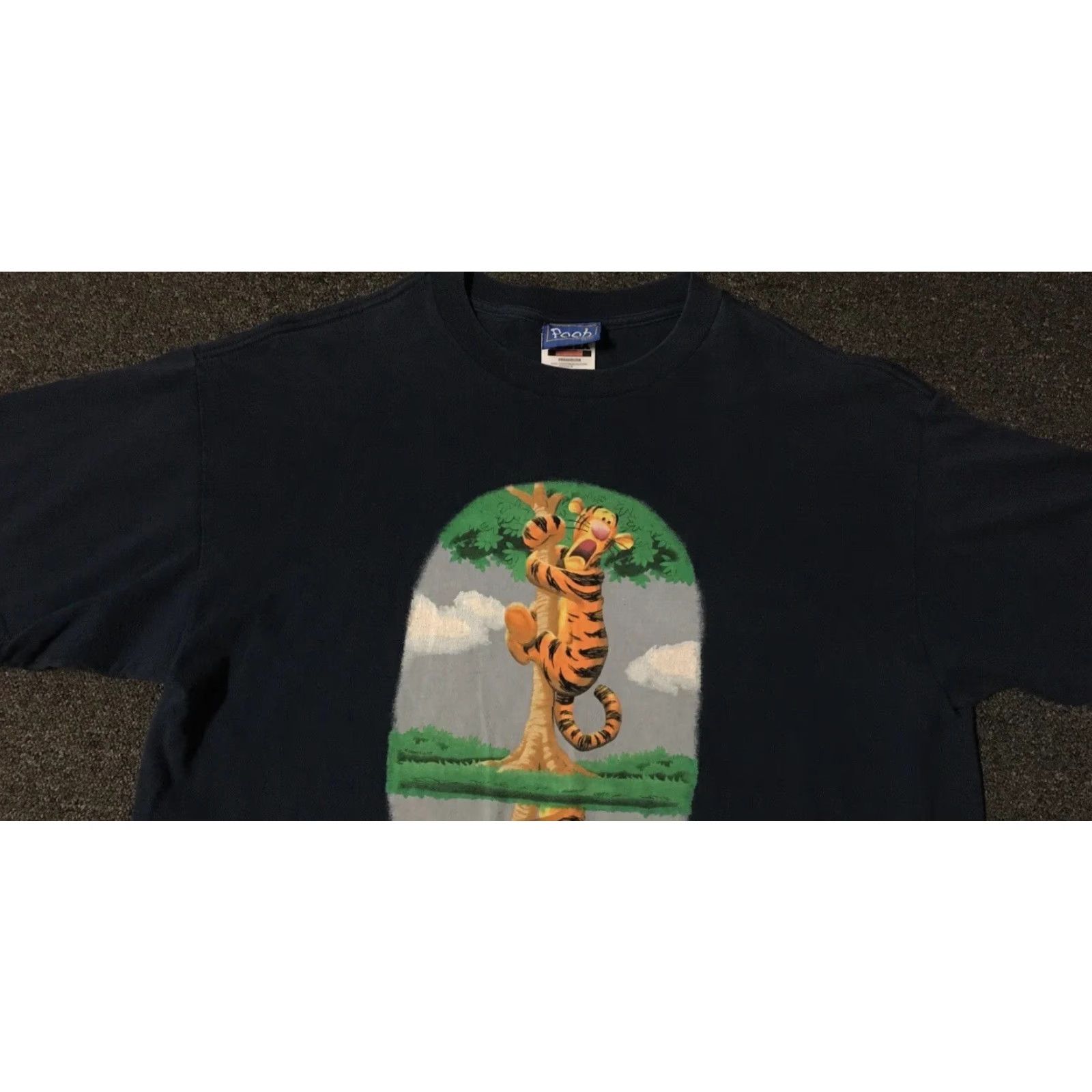 Disney VINTAGE Disney T-Shirt XL Blue 90s Pooh Mickey Minnie Grunge Cartoon Funny Retro 80s Theme Park Mens Size US XL / EU 56 / 4 - 4 Thumbnail