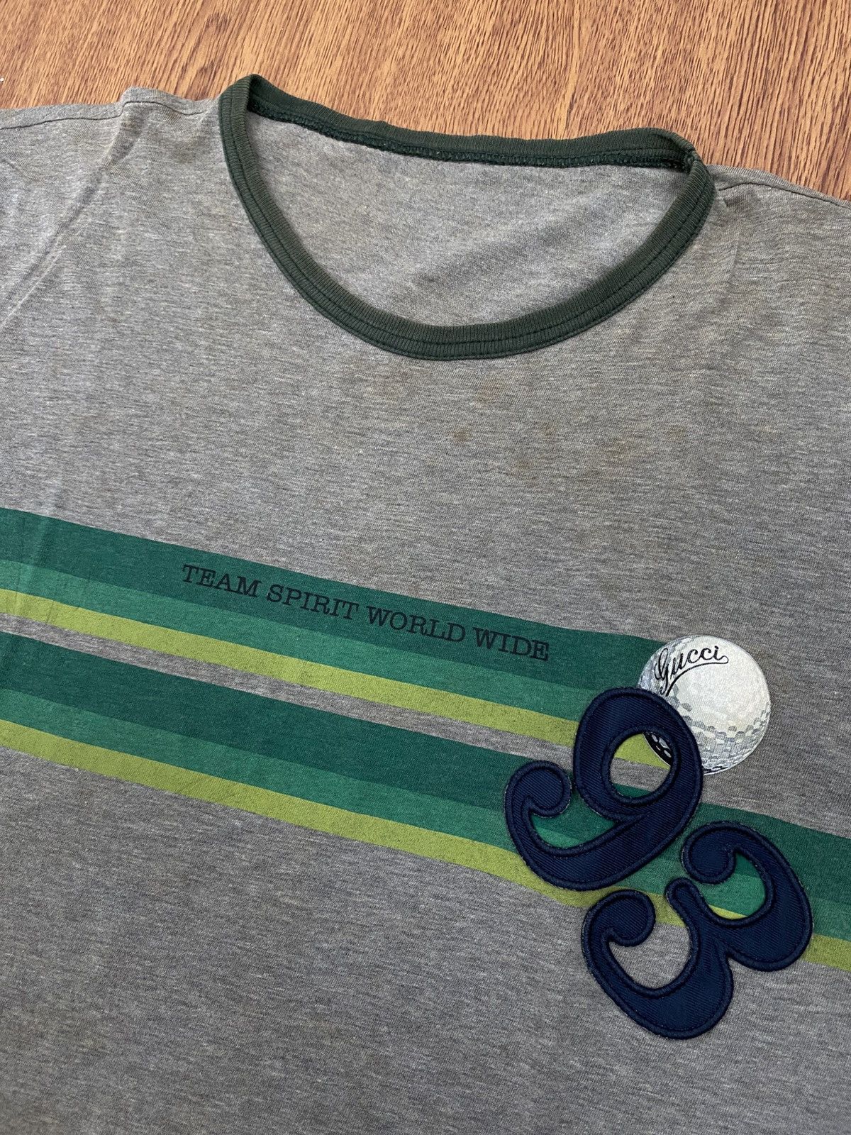 Gucci Gucci team spirit world wide golf 2009 ringer tee Size US M / EU 48-50 / 2 - 2 Thumbnail