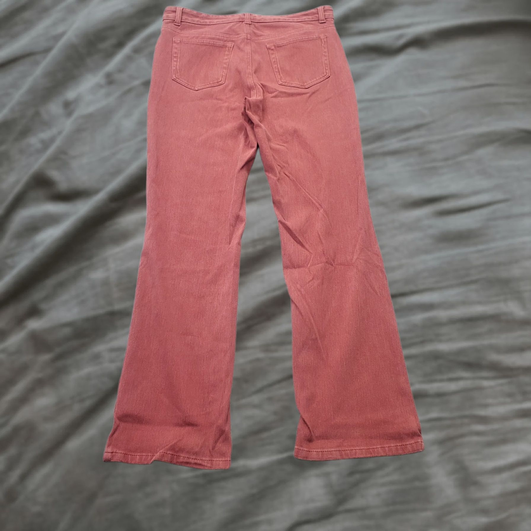 Vintage L.L. Bean Jeans Womens 8 Red Denim Stretch Classic Fit Straight Leg Dark Wash Jeans Shirt Hoodie etc Size 30" / US 8 / IT 44 - 1 Thumbnail