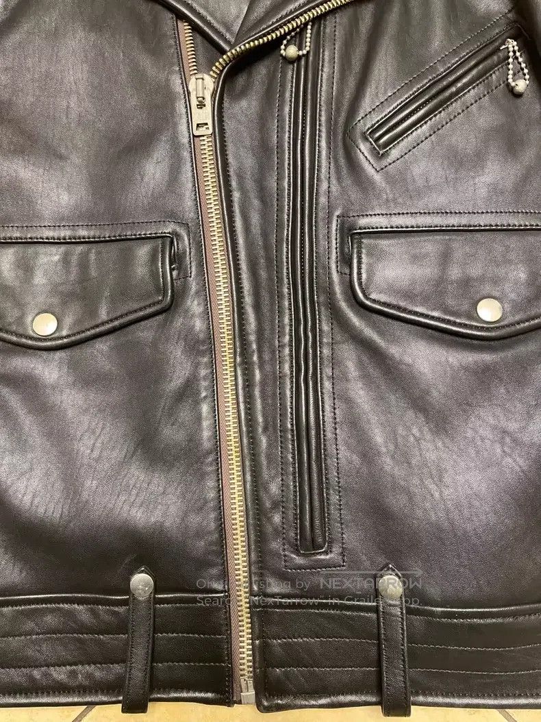 Neighborhood Neighborhood Sheepskin jacket, motorcycle, jacket, leather Size US M / EU 48-50 / 2 - 3 Thumbnail