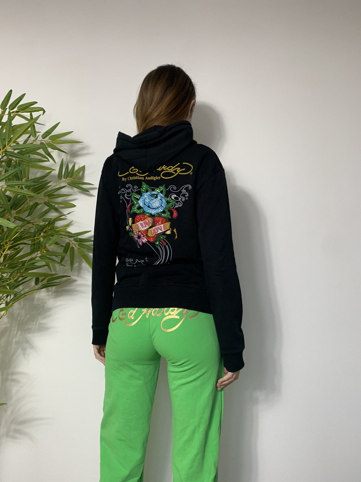 Ed Hardy VINTAGE ED HARDY BY CHRISTIAN AUDIGIER 2000s ZIP UP HOODIE Size L / US 10 / IT 46 - 2 Thumbnail