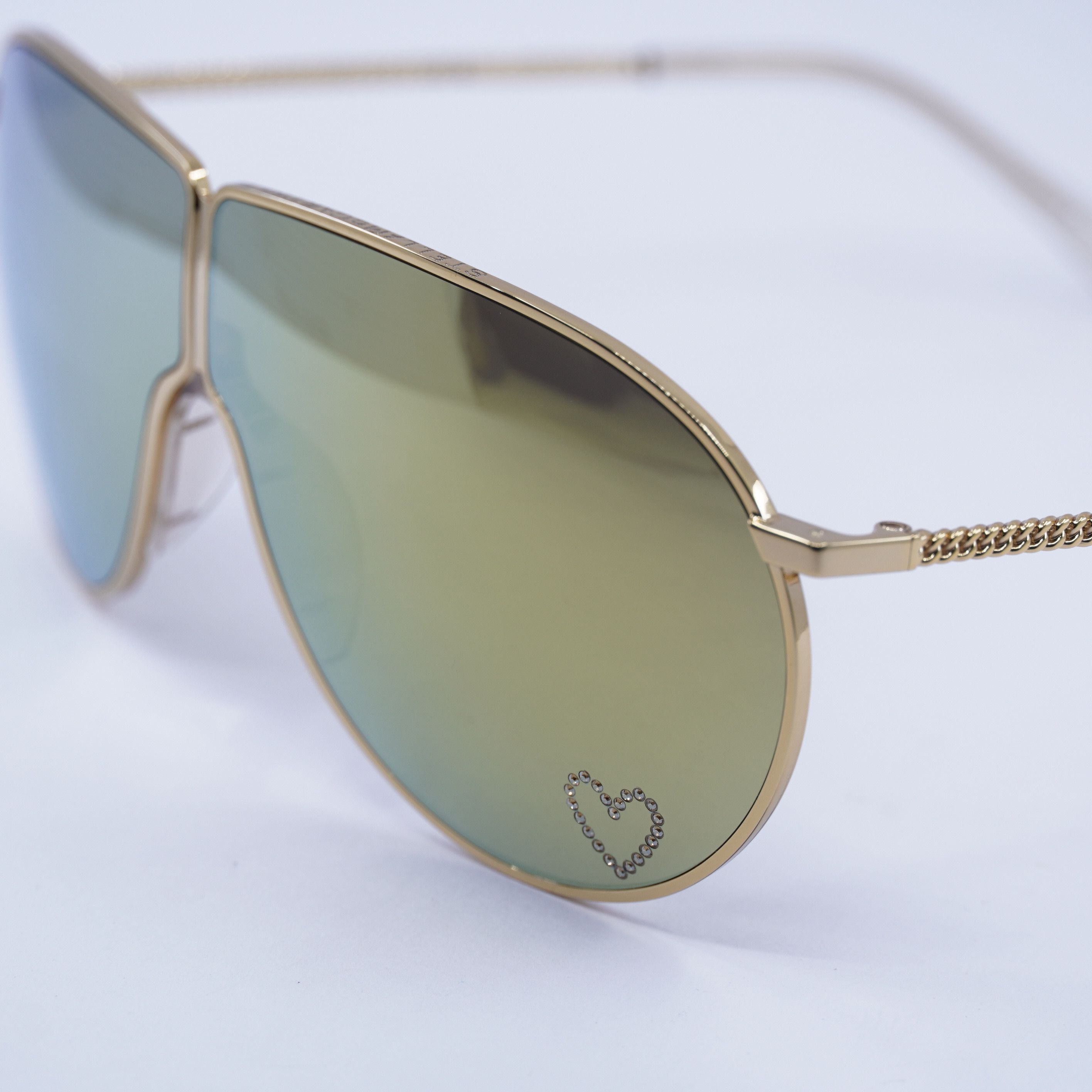 Stella McCartney Stella McCartney SC40064I 30C Sunglasses Gold Shield Frame Size ONE SIZE - 2 Thumbnail