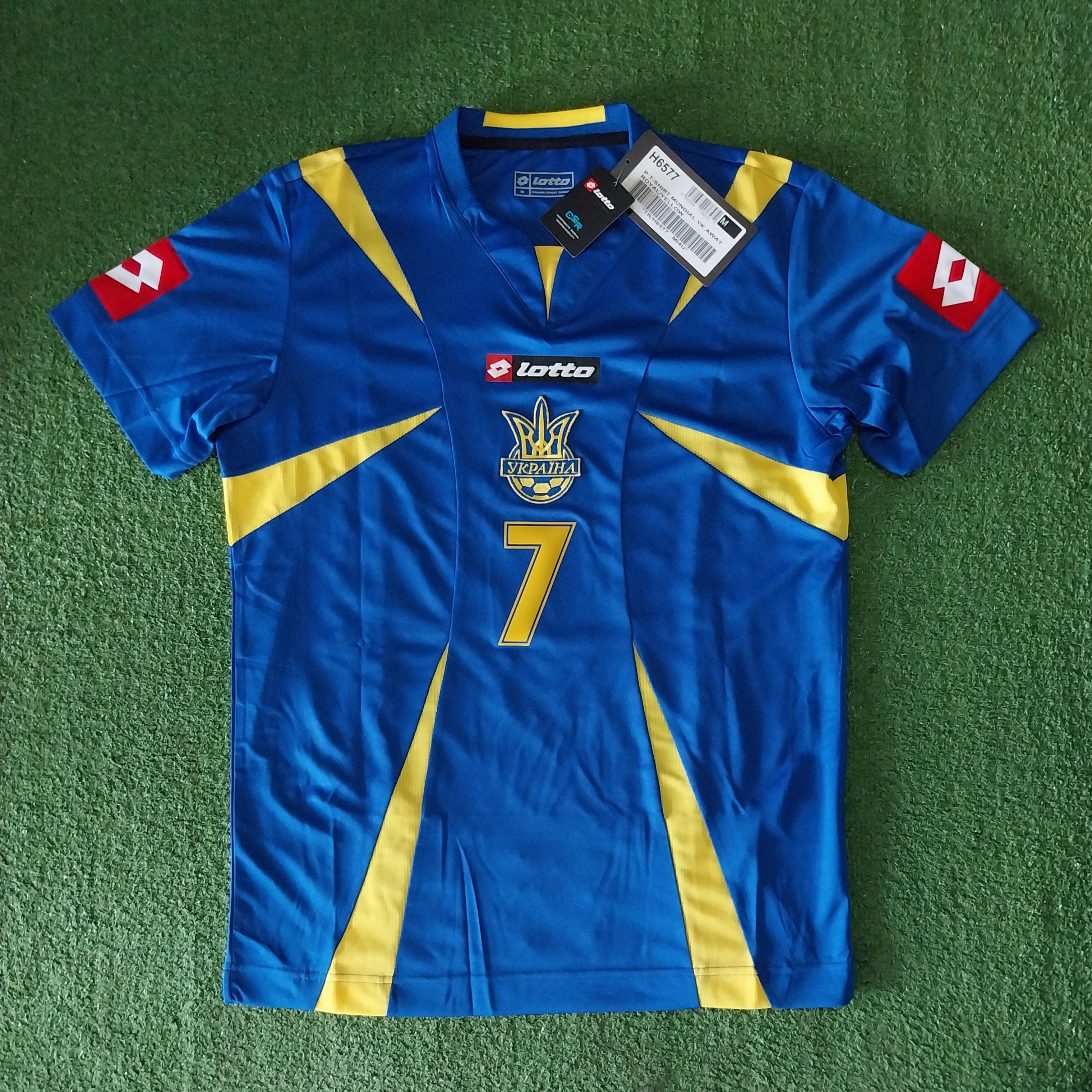 Lotto Sport Ukraine away 2006 andriy shevchenko jersey football