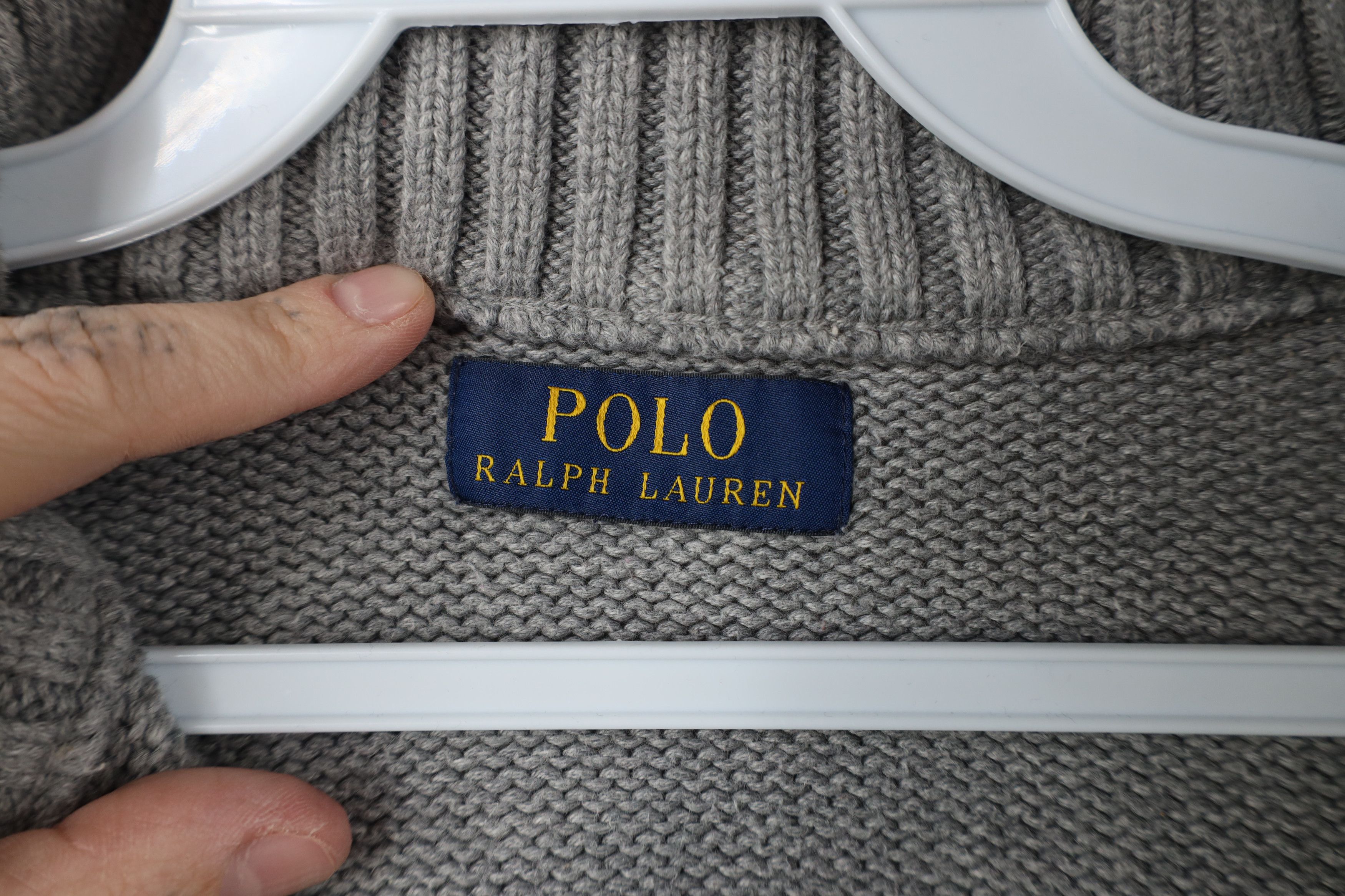 Ralph Lauren × Vintage Vintage Ralph Lauren Knit Half Zip Pullover Sweater Gray Size US XS / EU 42 / 0 - 7 Thumbnail