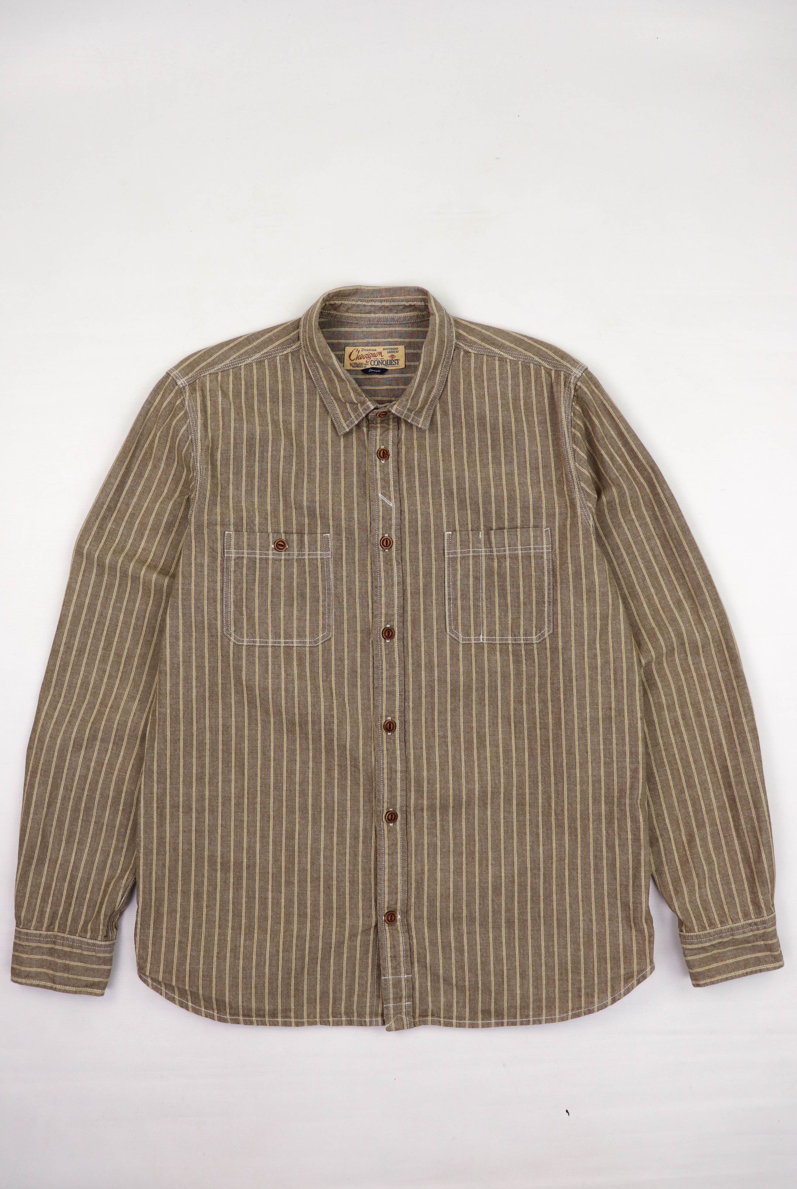 Chevignon Chevignon Conquest Striped Chemise Sanforized Cotton Shirt Size US L / EU 52-54 / 3 - 1 Thumbnail