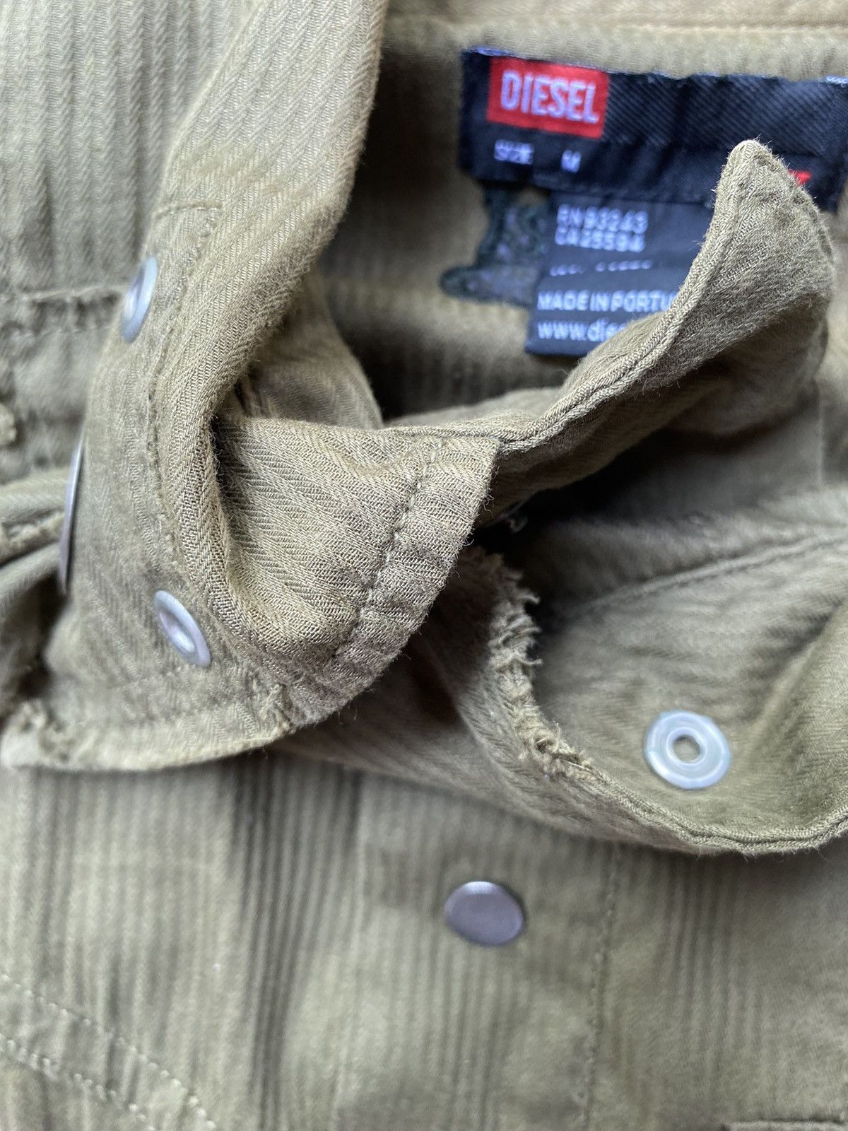 Diesel DIESEL Olive Snap Button Shirt Size M / US 6-8 / IT 42-44 - 12 Thumbnail