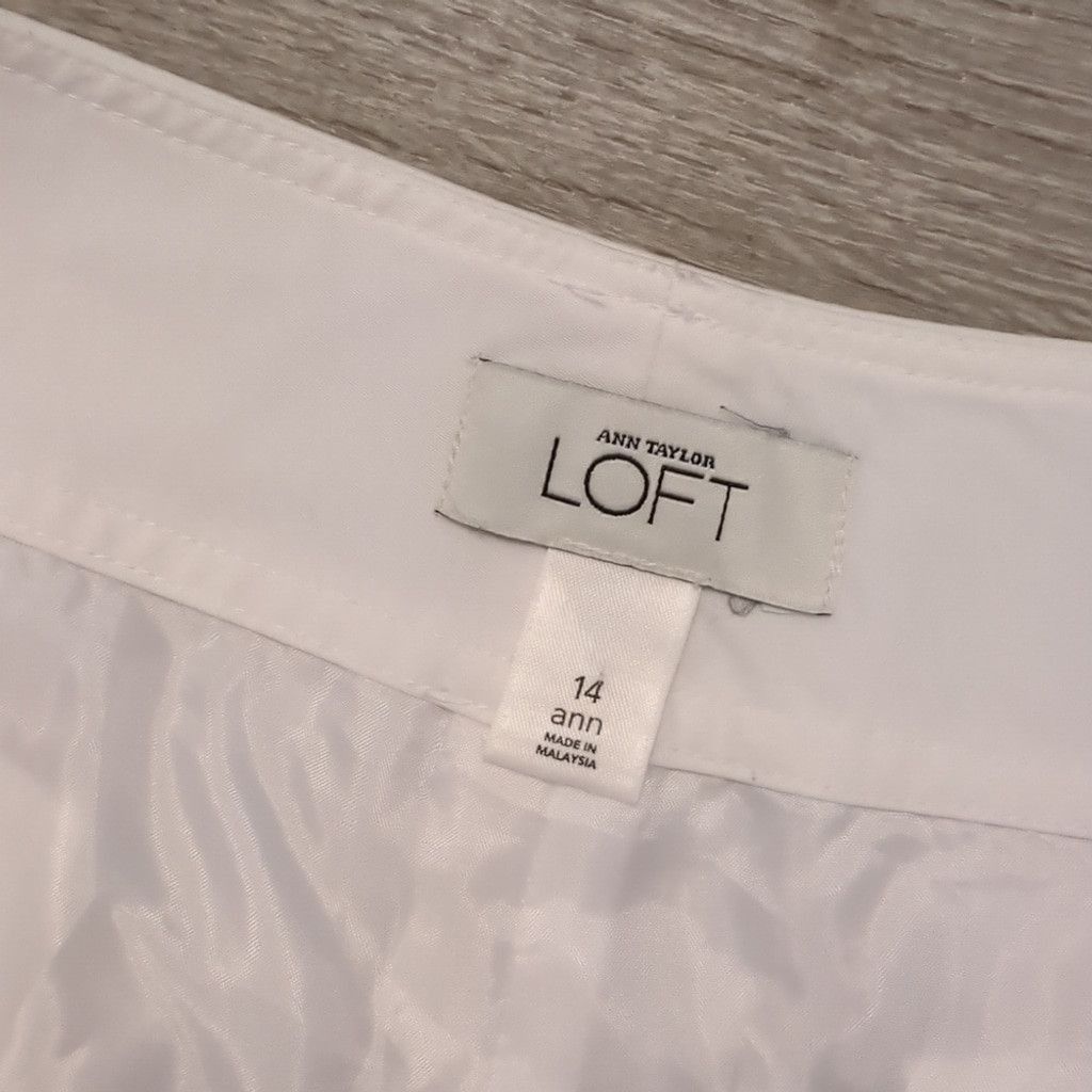 Loft Loft dual lined cropped wide leg pants size 14 Size 36" / US 14 / IT 50 - 4 Thumbnail