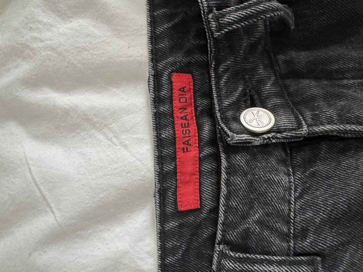 Designer × Japanese Brand × Vintage Faisean Dia black distressed perimeter denim jeans Size US 32 / EU 48 - 8 Thumbnail
