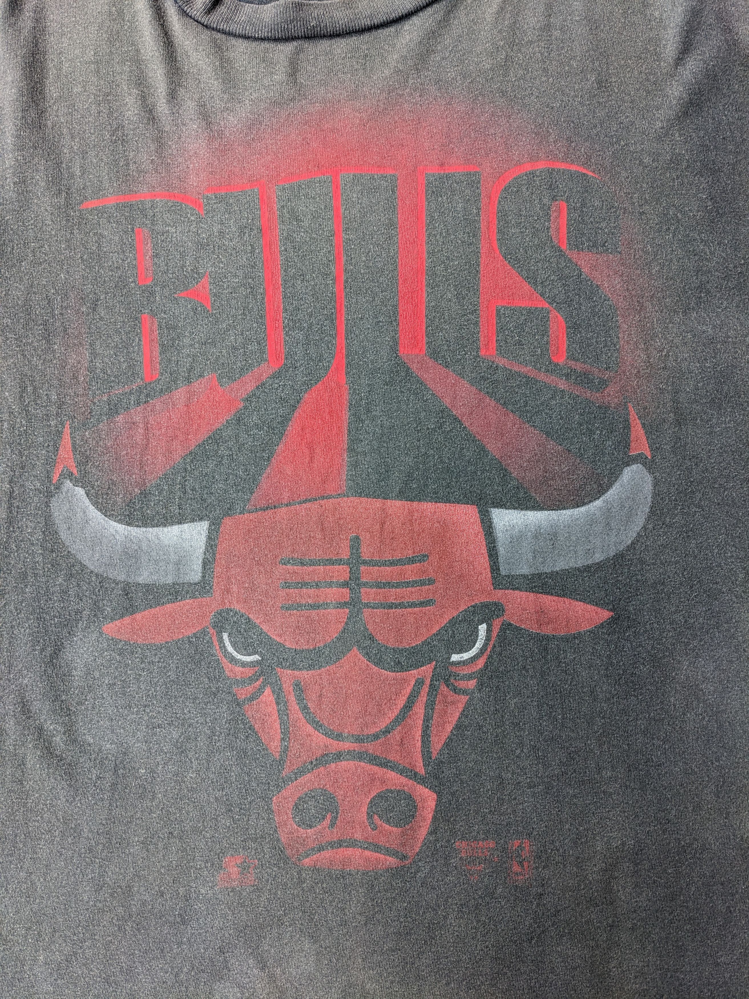 Starter Vintage 90s Starter Chicago Bulls sunfaded tee Size US L / EU 52-54 / 3 - 4 Thumbnail