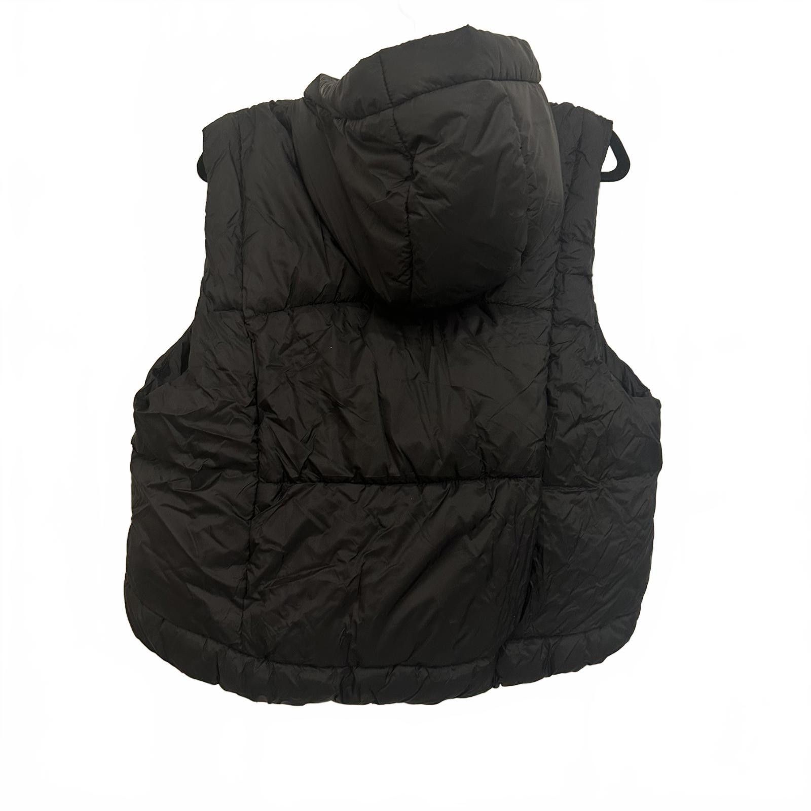 Designer Calvin Klein Performance Black Puffer Vest with Hood Size XXL / US 16-18 / IT 52-54 - 2 Thumbnail