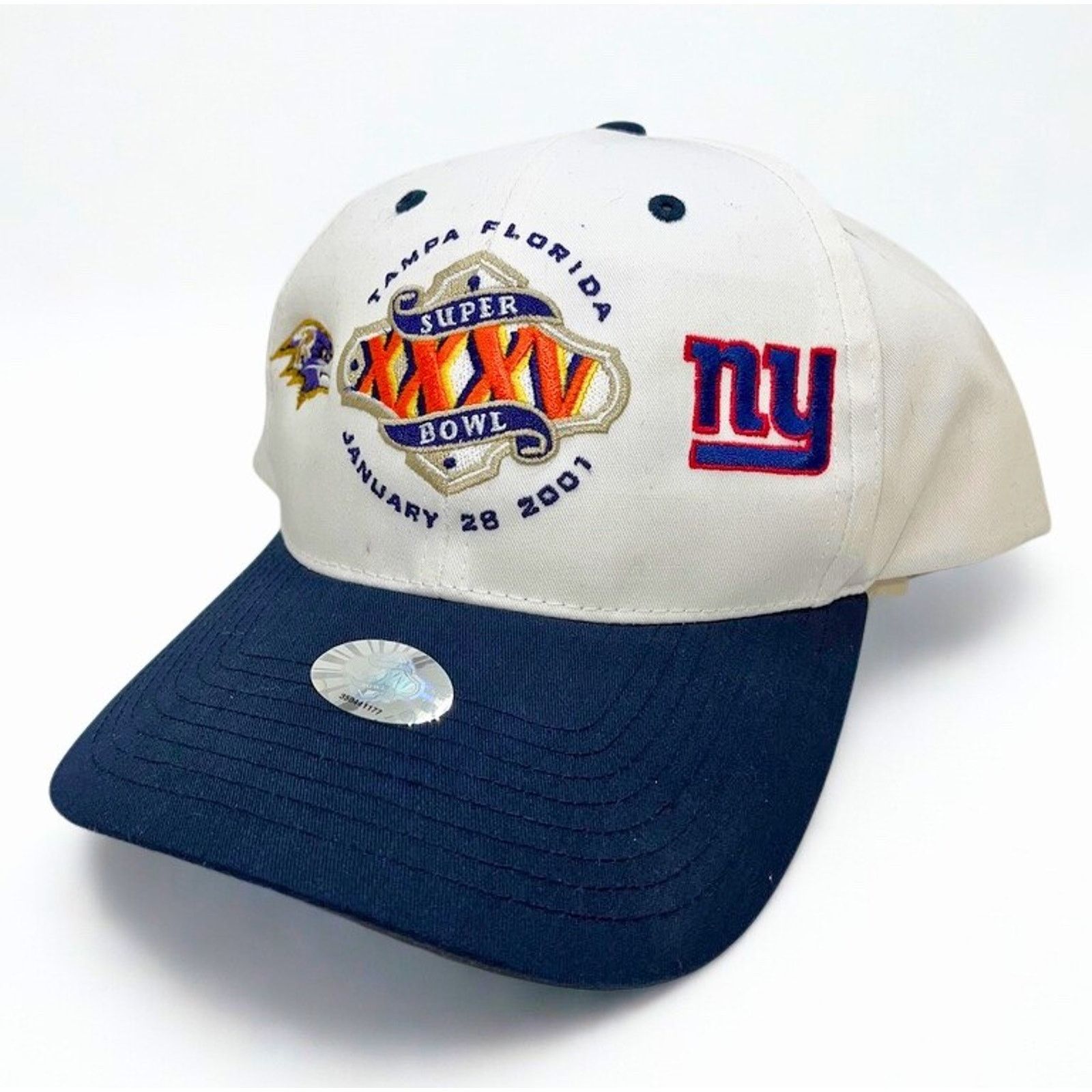 Twins Enterprise Inc. Super Bowl XXXV Giants vs Ravens Hat Twin Enterprises NFL Size ONE SIZE - 6 Thumbnail