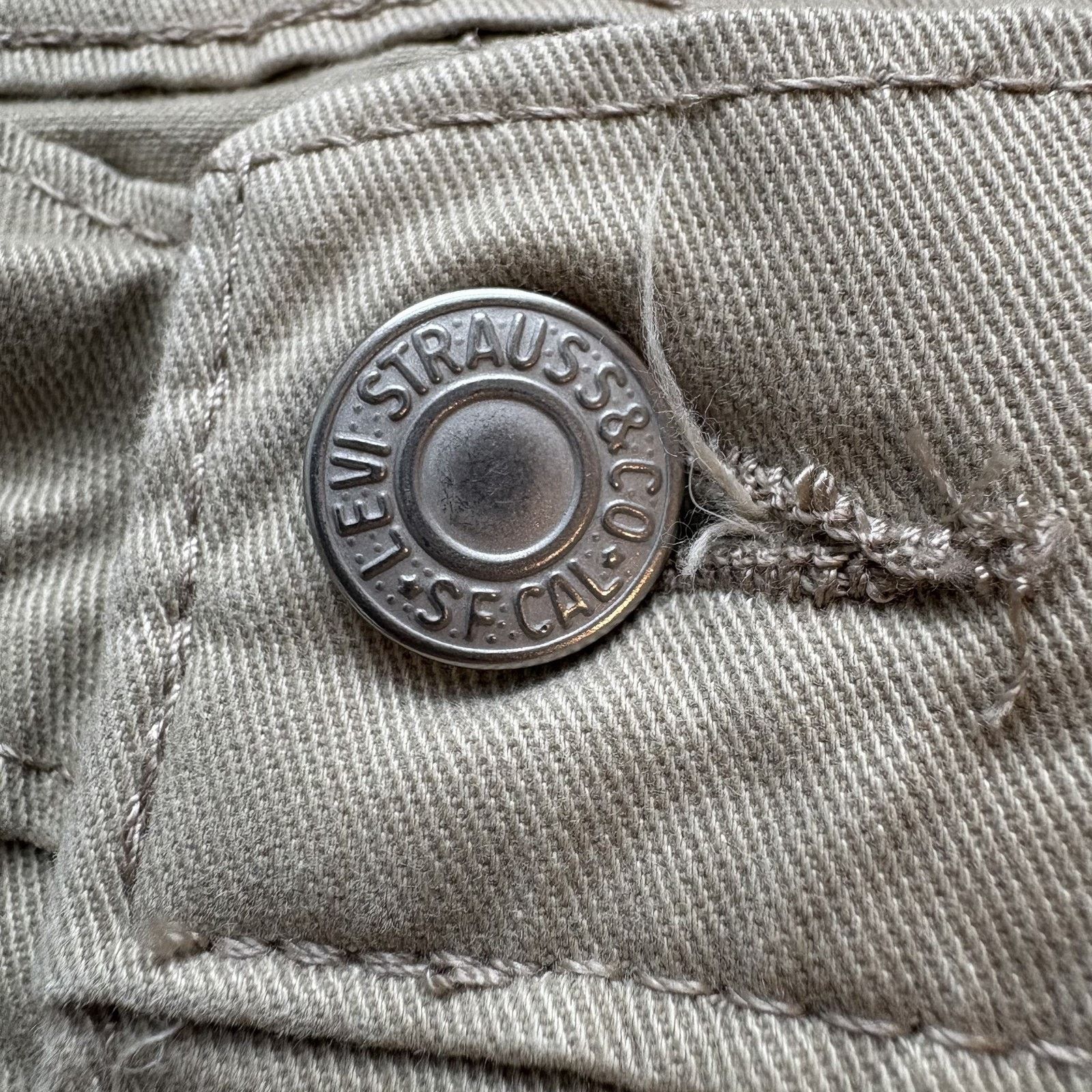 Levi's Levi's 514 Men's 34x30 Khaki Straight Leg Twill Pants Size US 34 / EU 50 - 3 Thumbnail