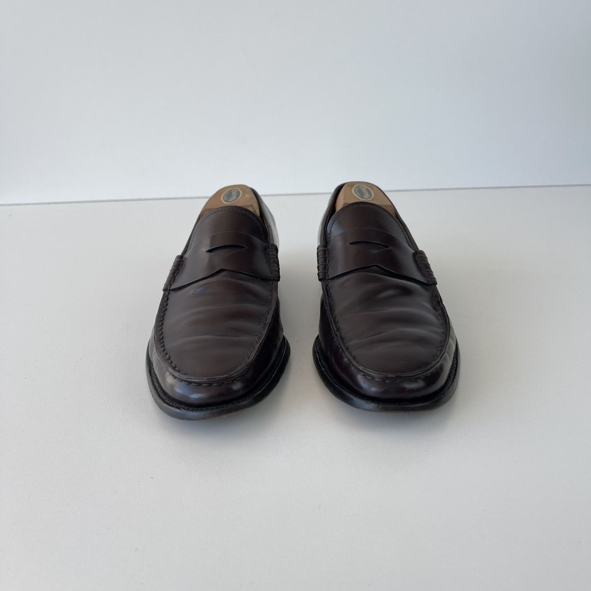 Prada Prada Penny Loafers Leather Shoes Burgundy 1 2D 0915 Size US 6.5 / EU 39-40 - 3 Thumbnail