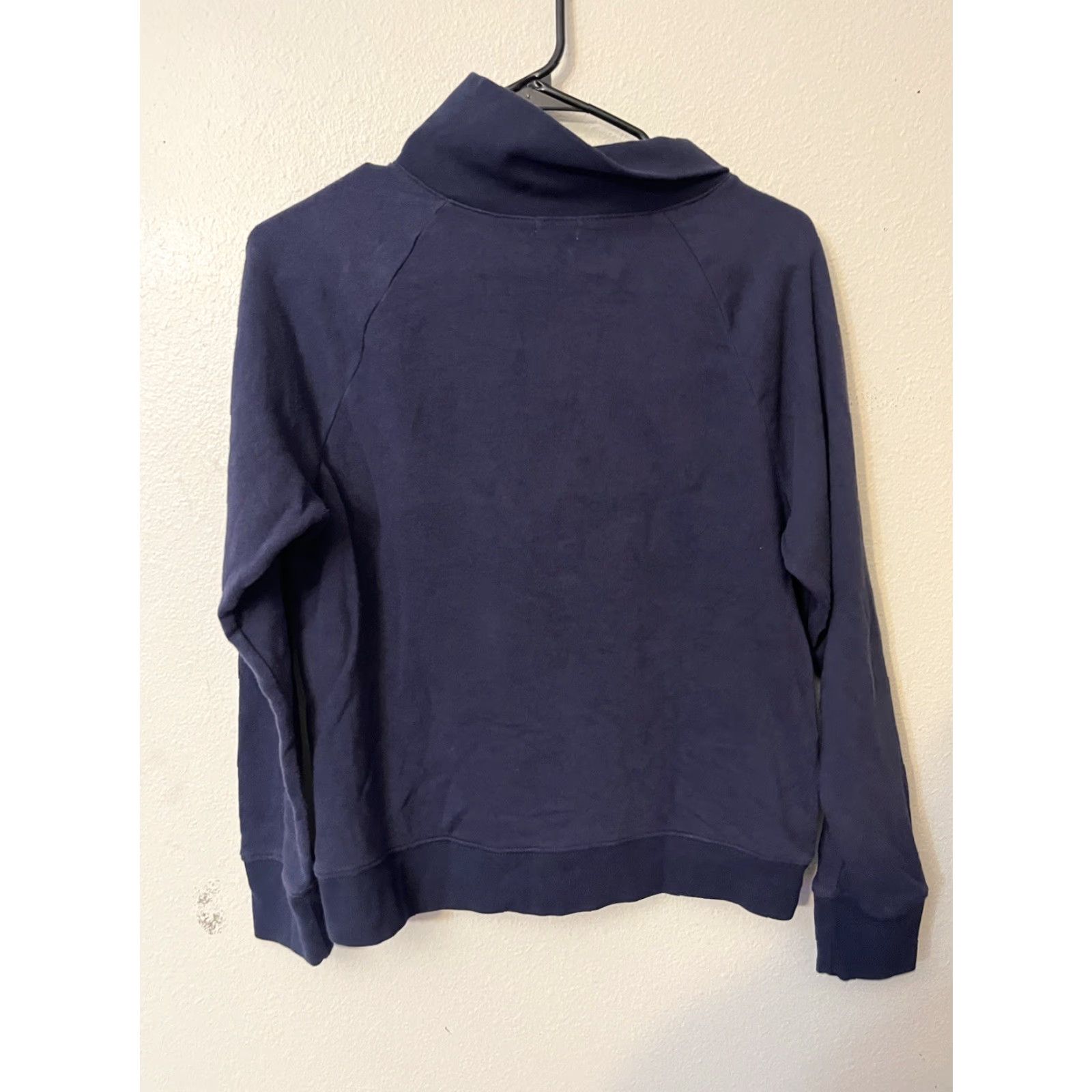 J.Crew VINTAGE J.CREW Women's Sweater Pullover Casual Long Sleeve Mock Neck Size S Navy Blue Size S / US 4 / IT 40 - 3 Thumbnail